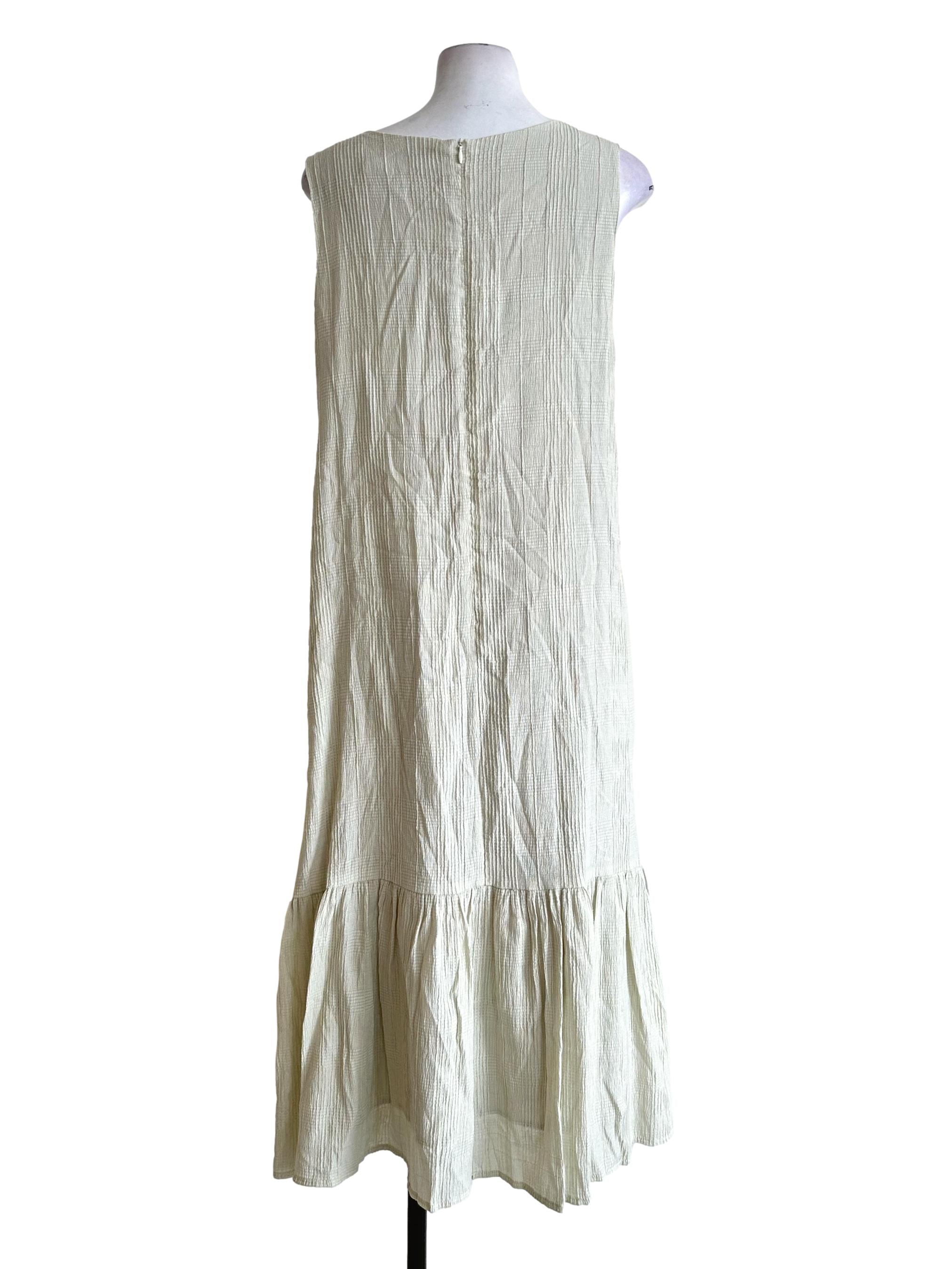 Light Green Textured Maxi Dress