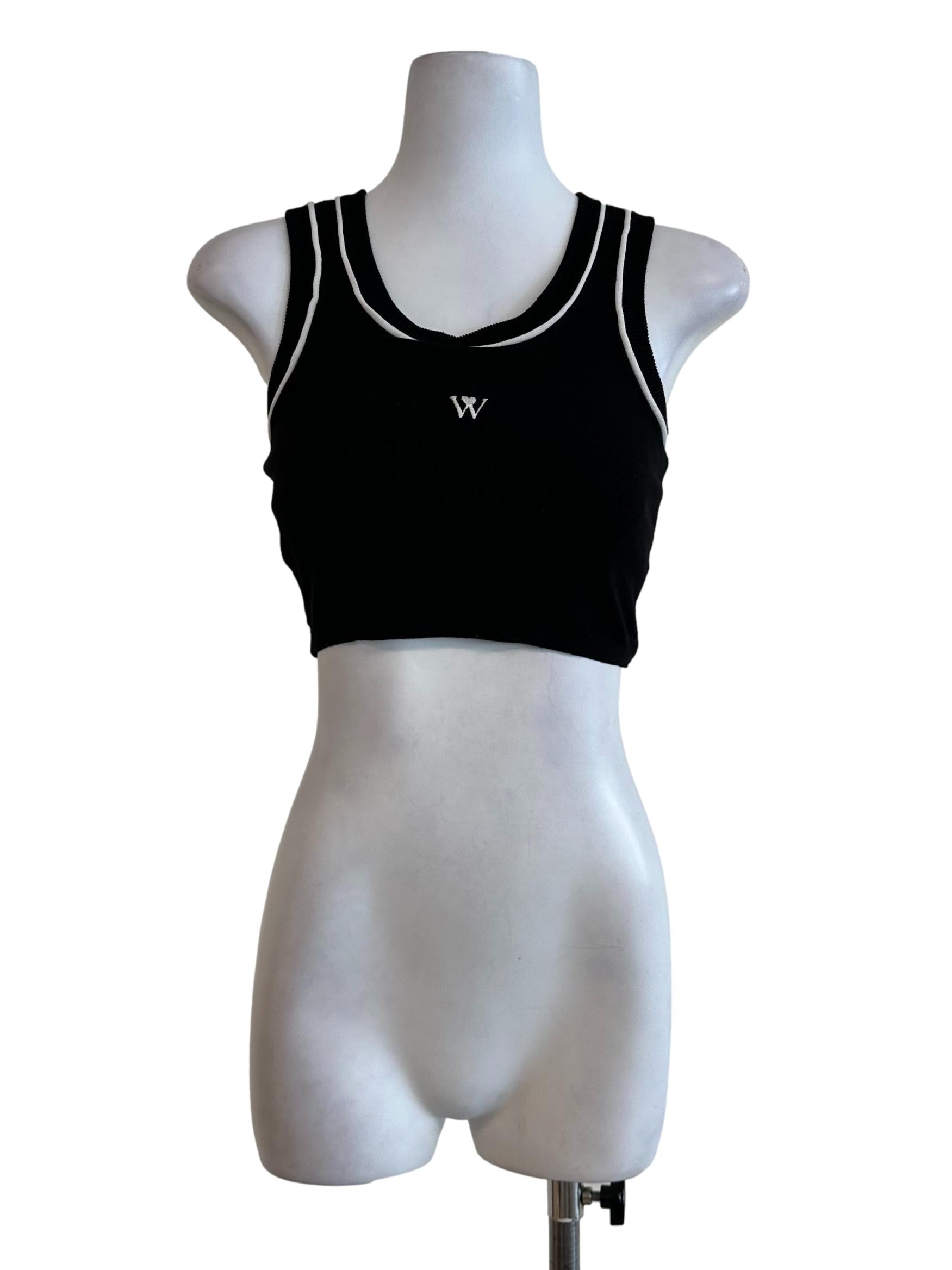 Black Plain Crop Top