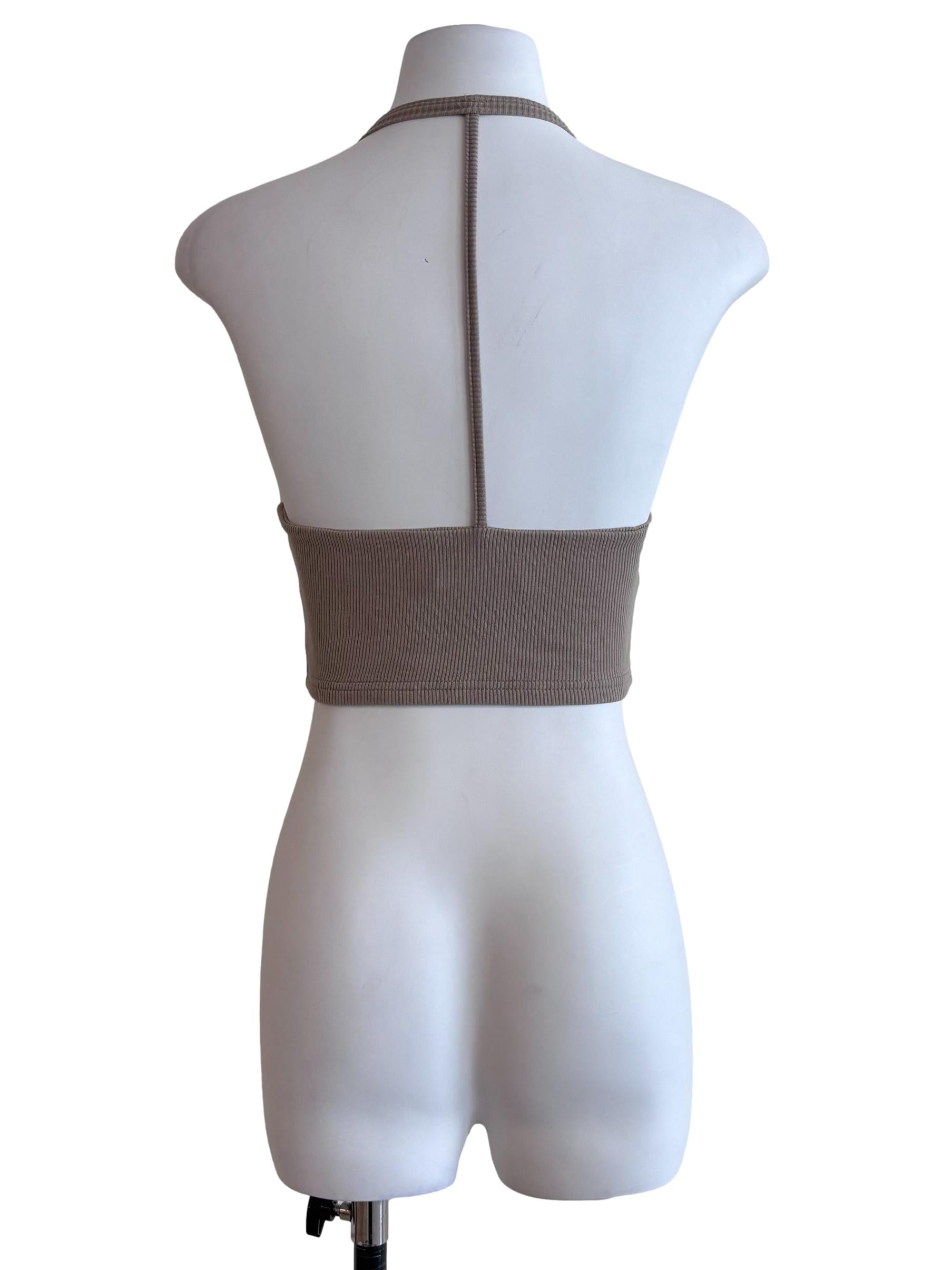 Ash Brown Cropped Tank Top