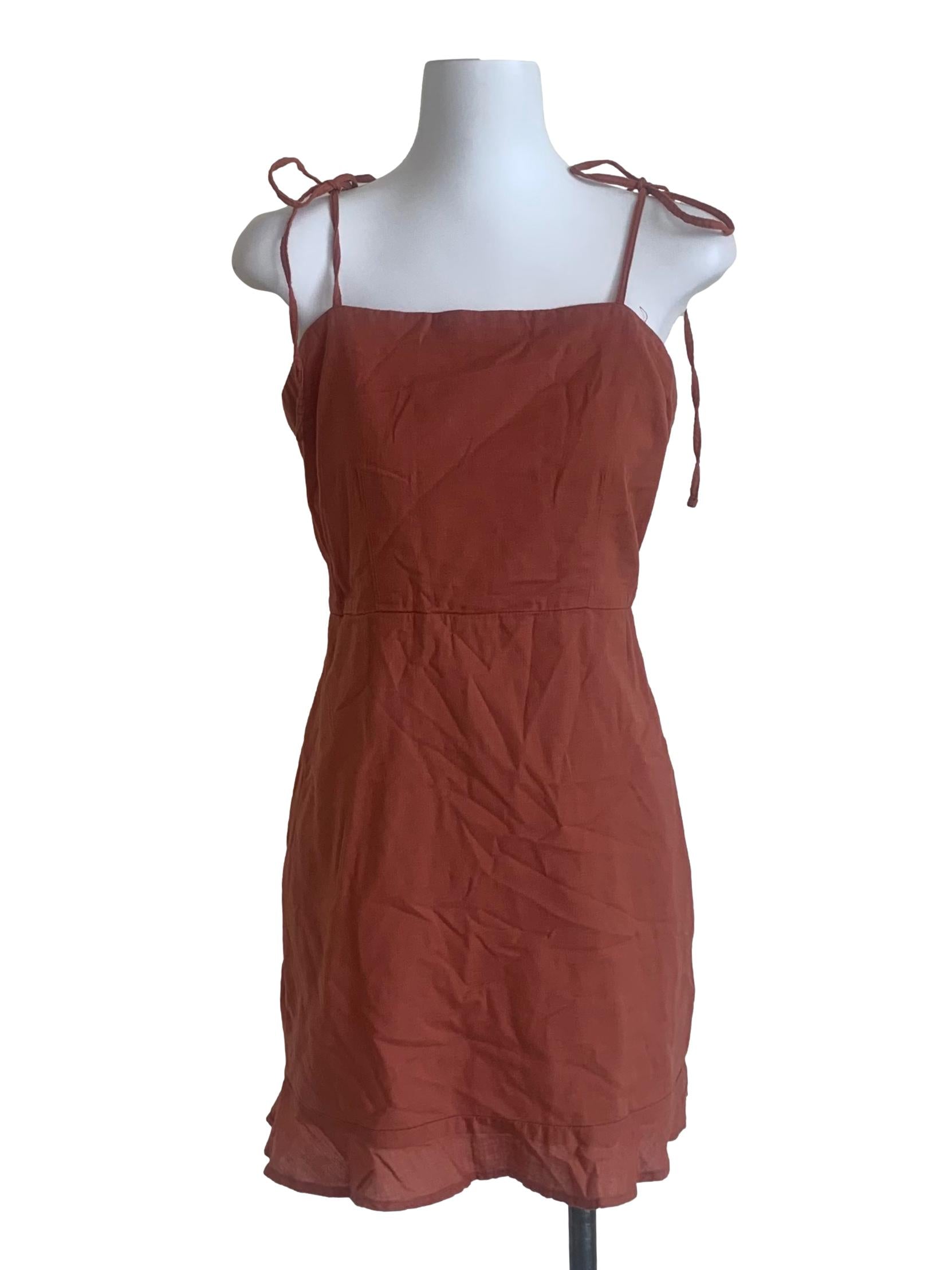 Caramel Brown A-Line Dress
