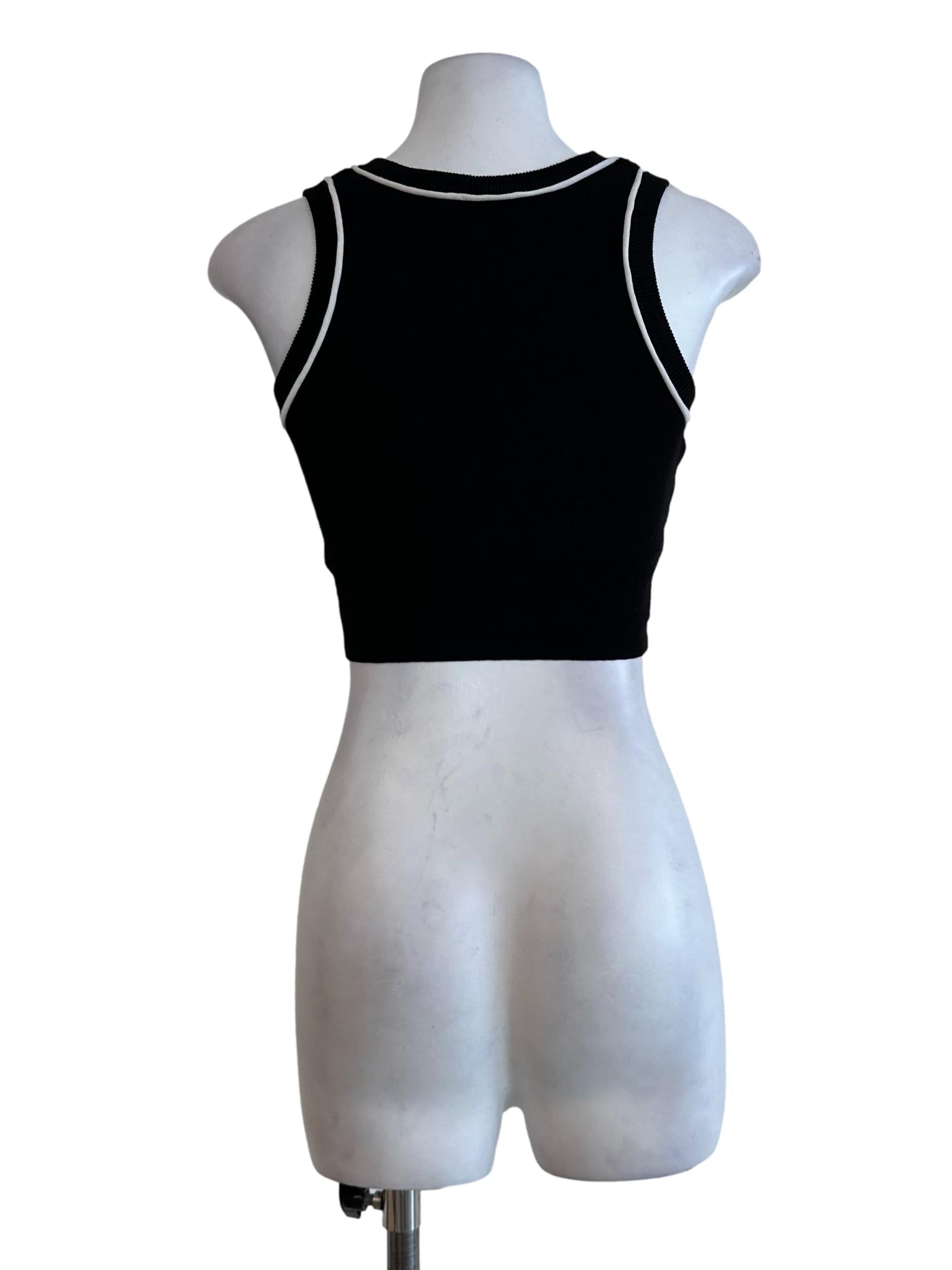Black Plain Crop Top