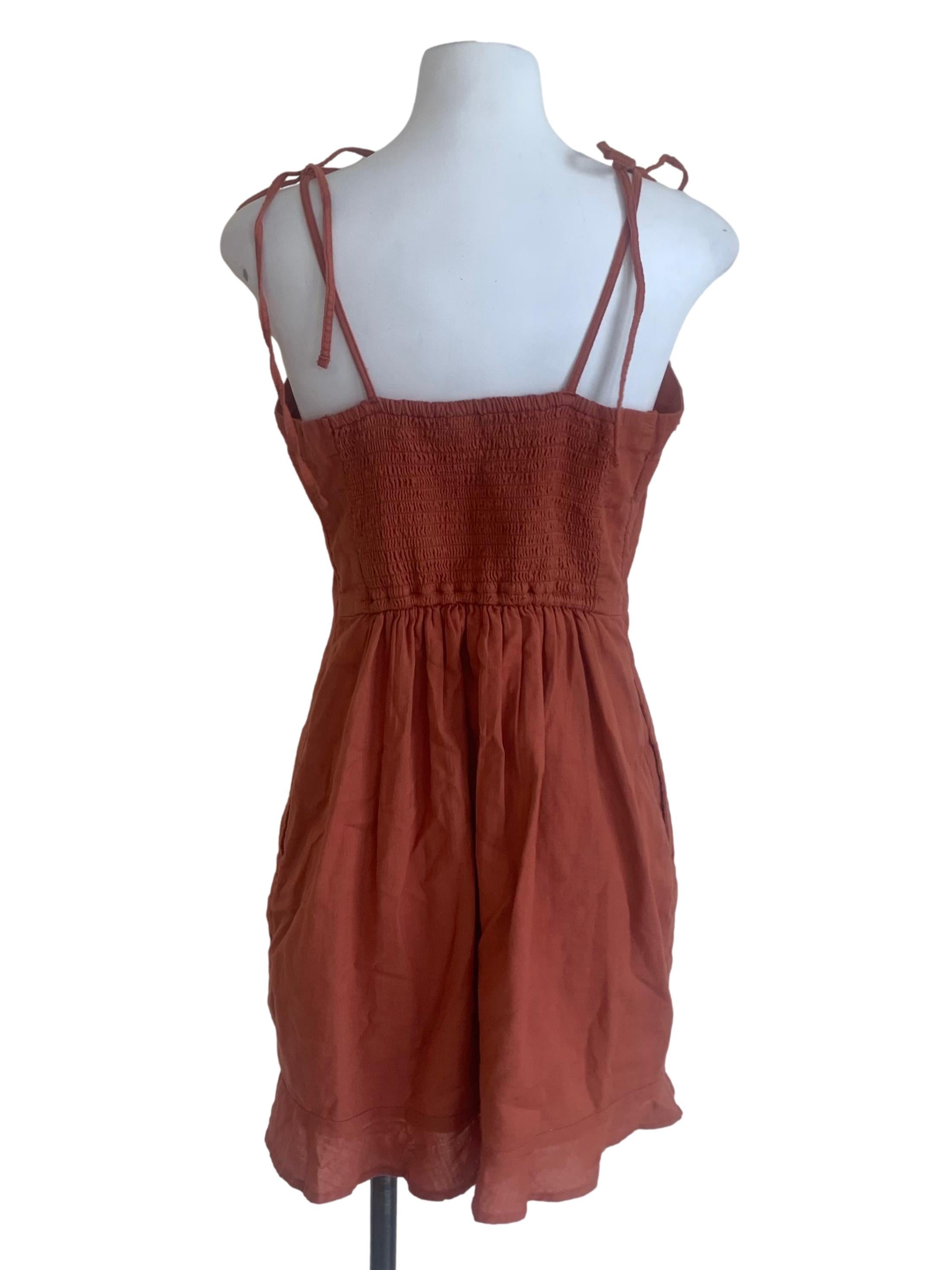 Caramel Brown A-Line Dress