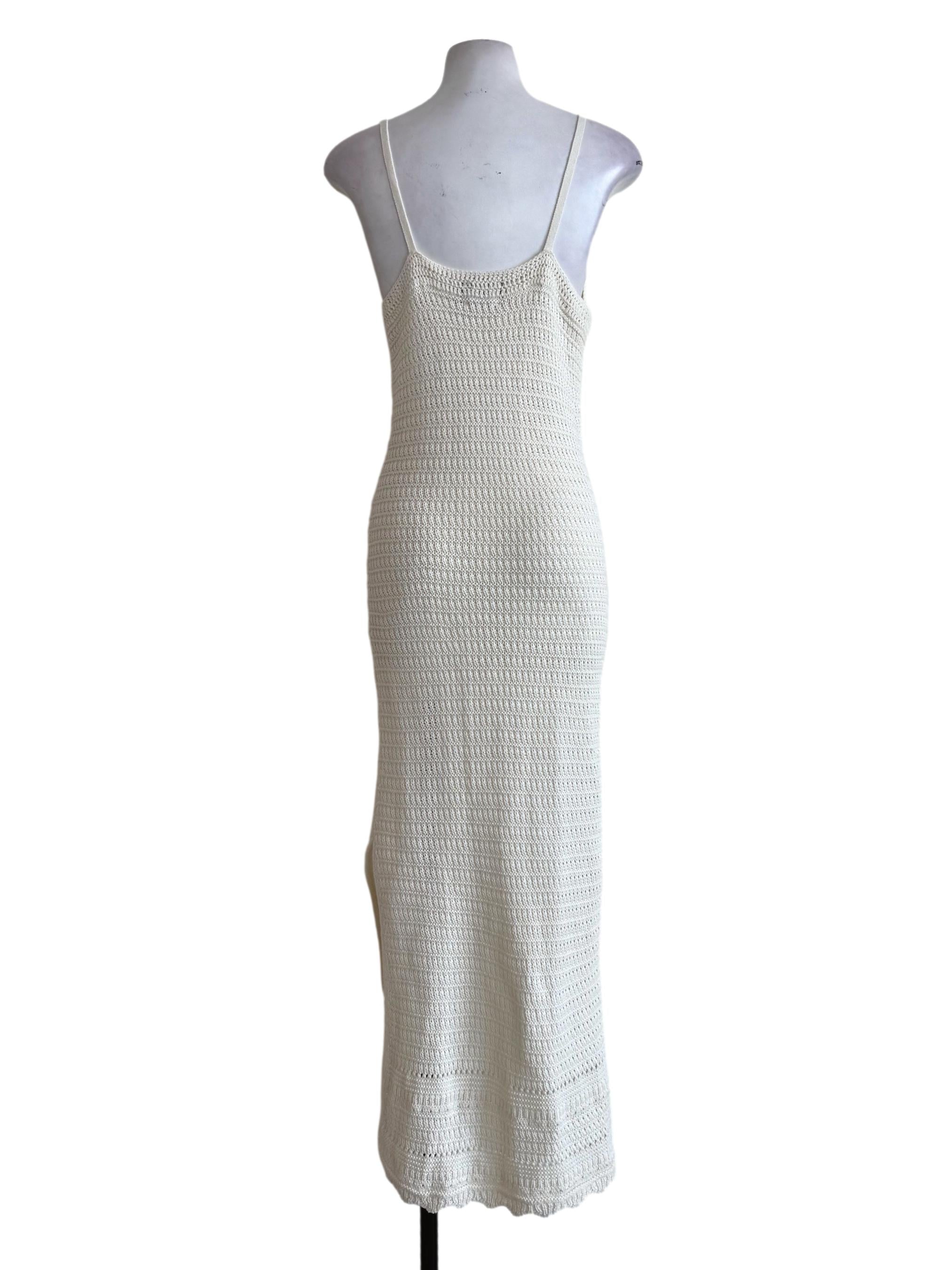 Cream Knitted V Neck Bodycon Dress