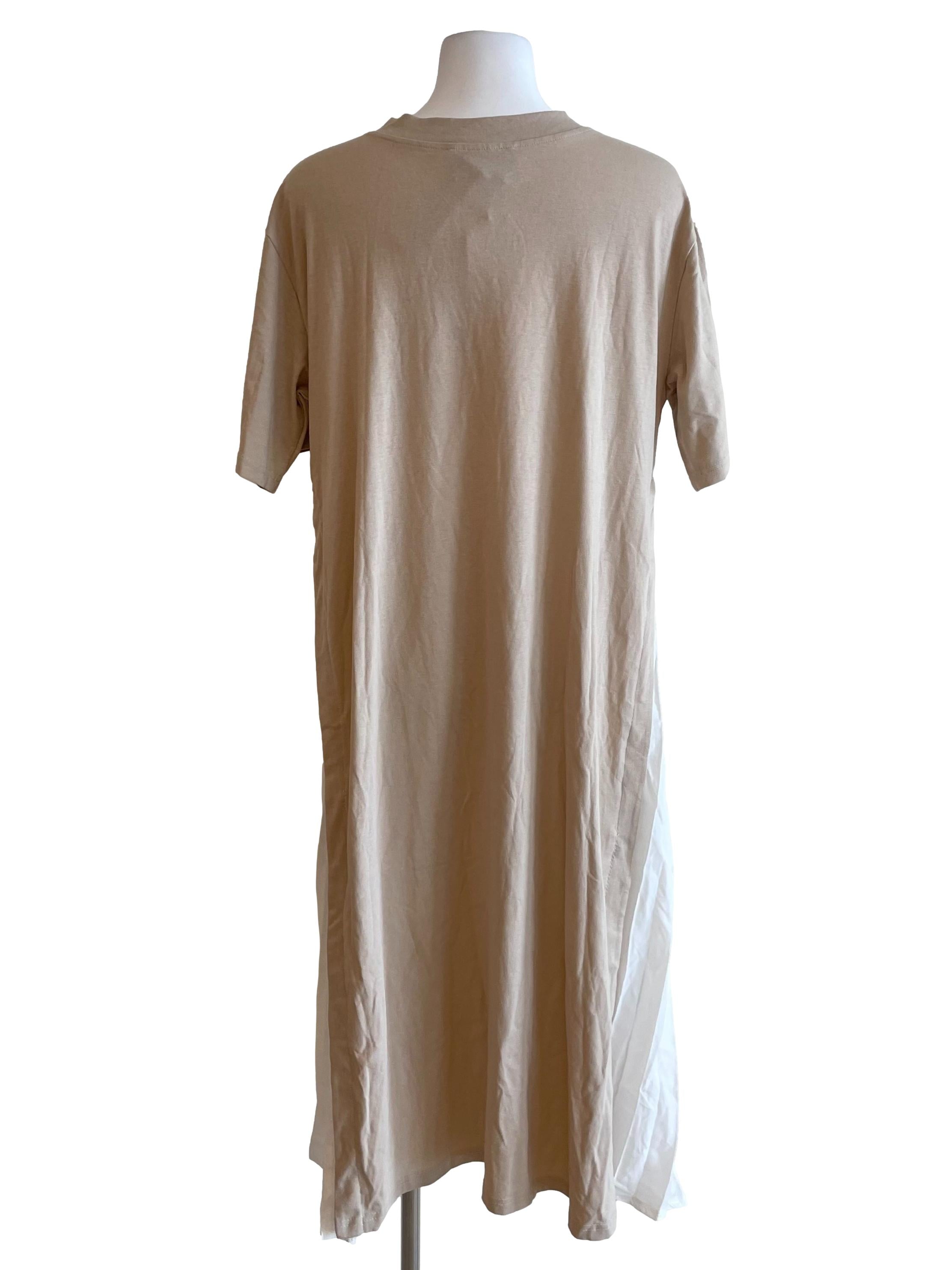 Egg Nog Fake Two Piece Tee Dress