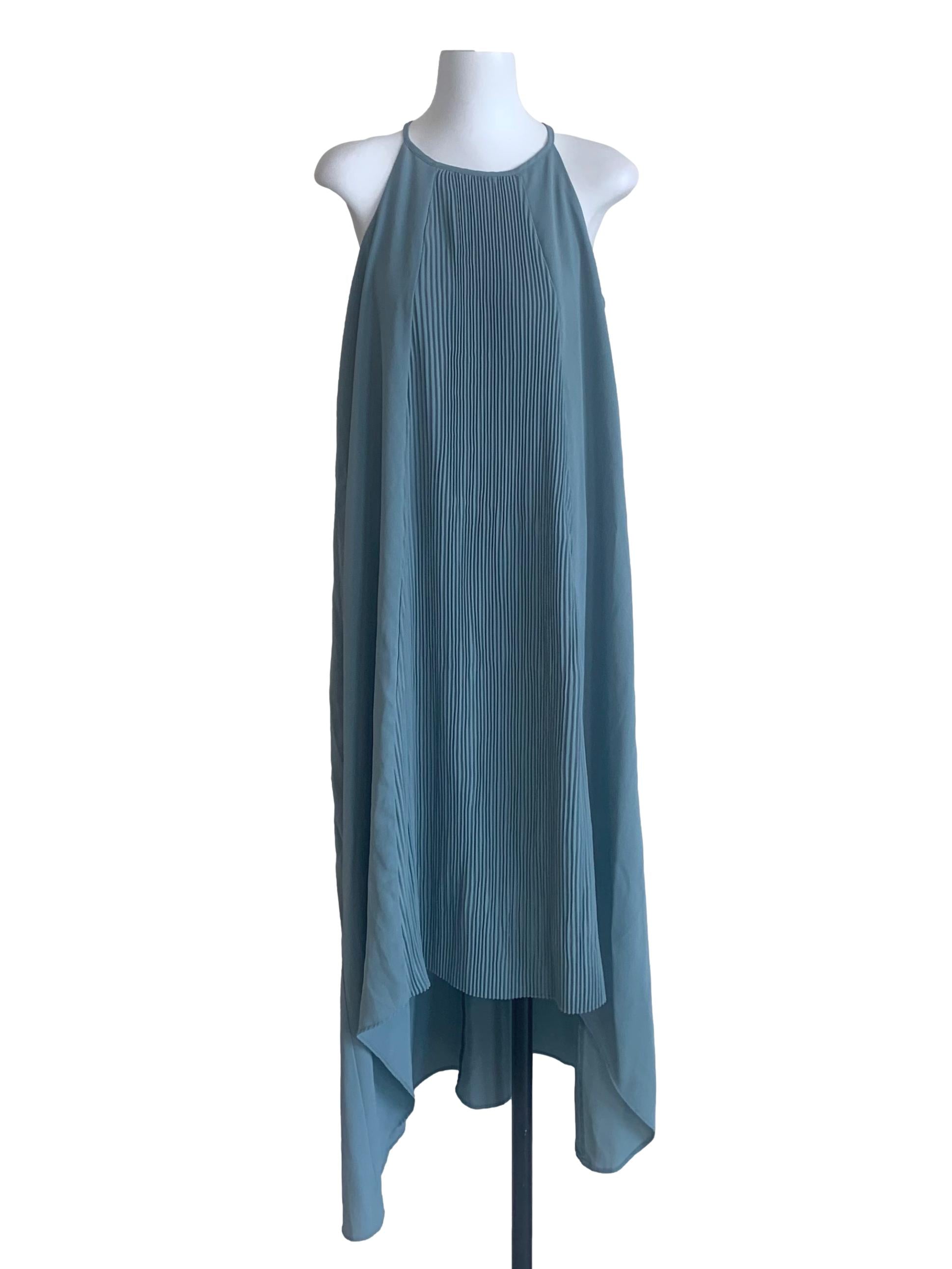 Stone Blue Halter Neck Dress
