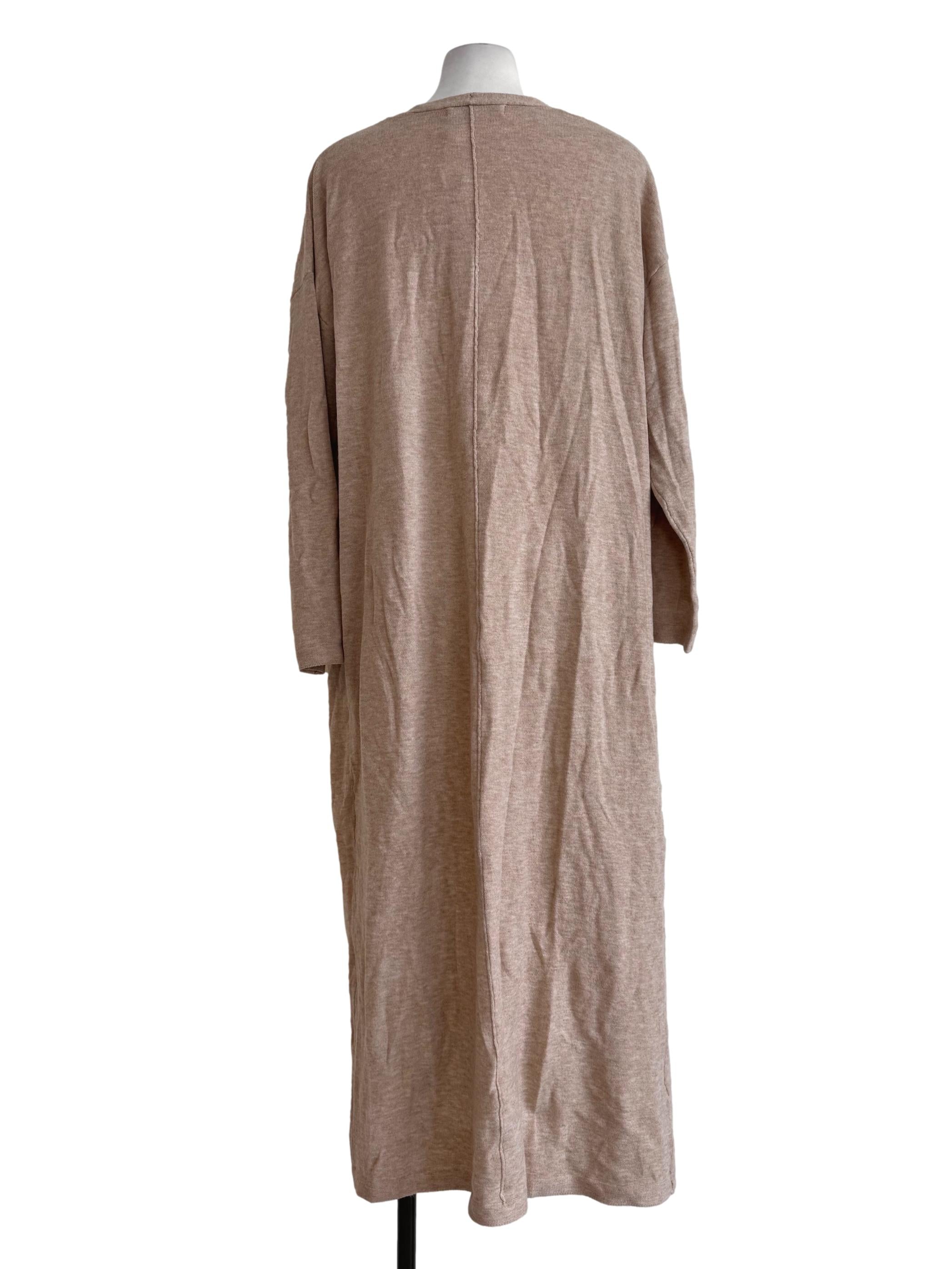 Tan Brown Long Cardigan