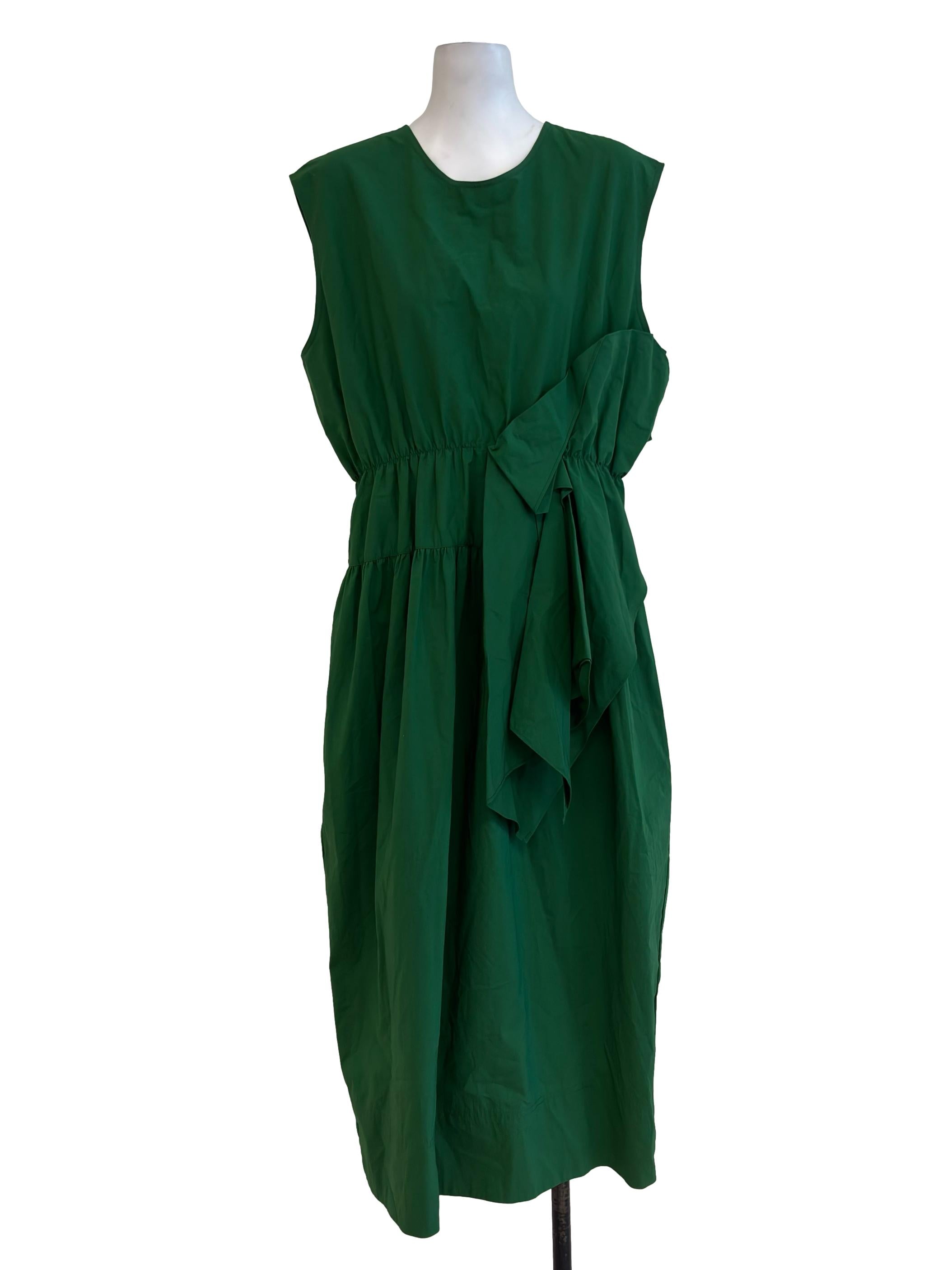 Shamrock Green Drape Front Maxi Dress