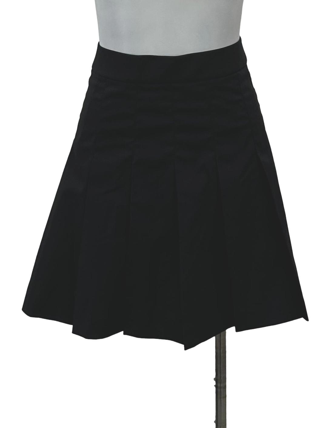 Black Pleated Mini Skirt