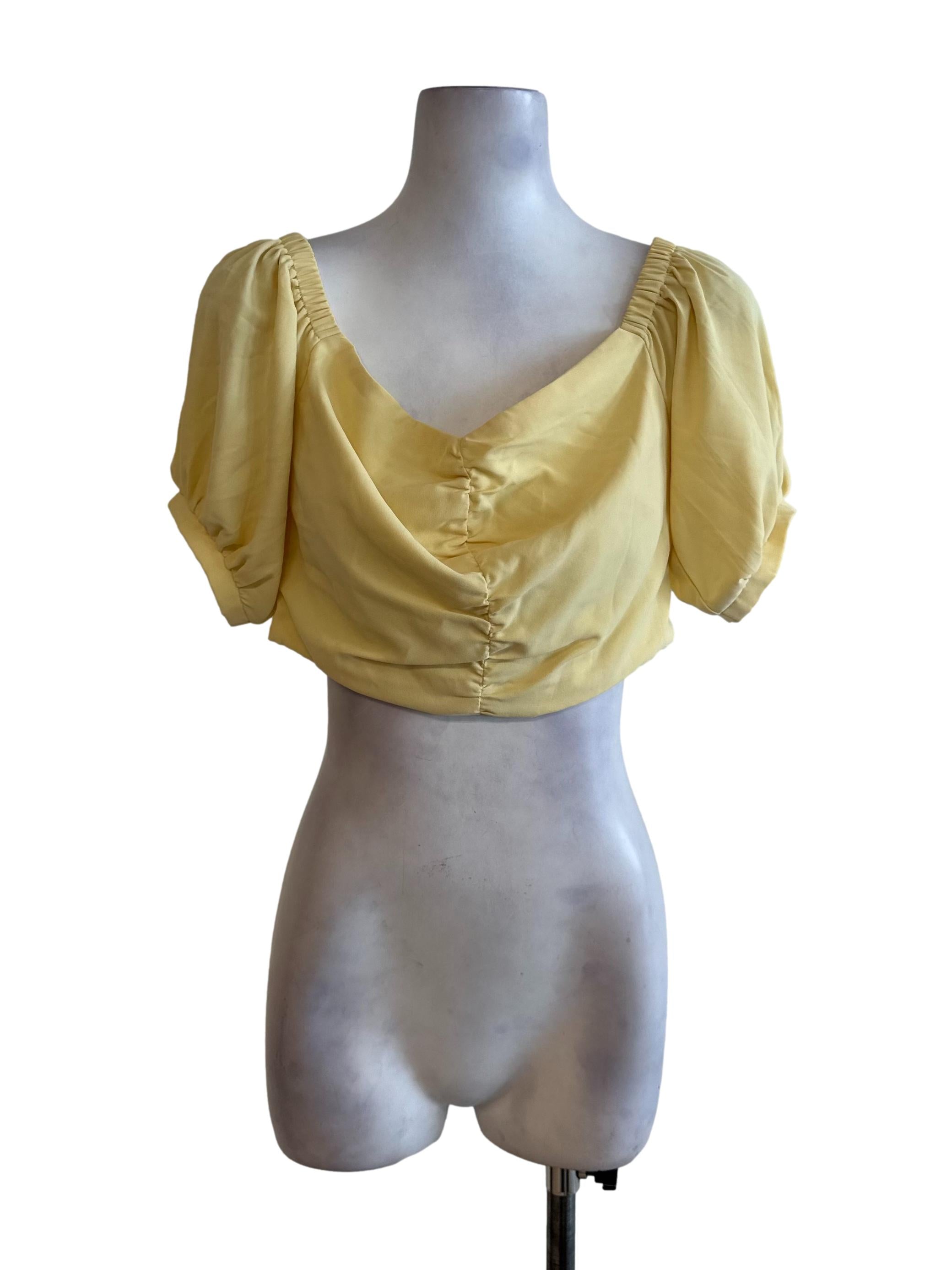 Sunny Yellow Puff Sleeve Top