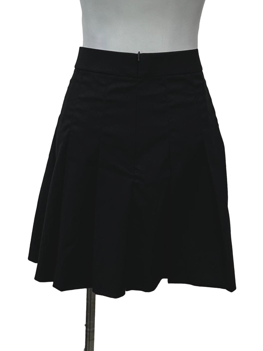 Black Pleated Mini Skirt