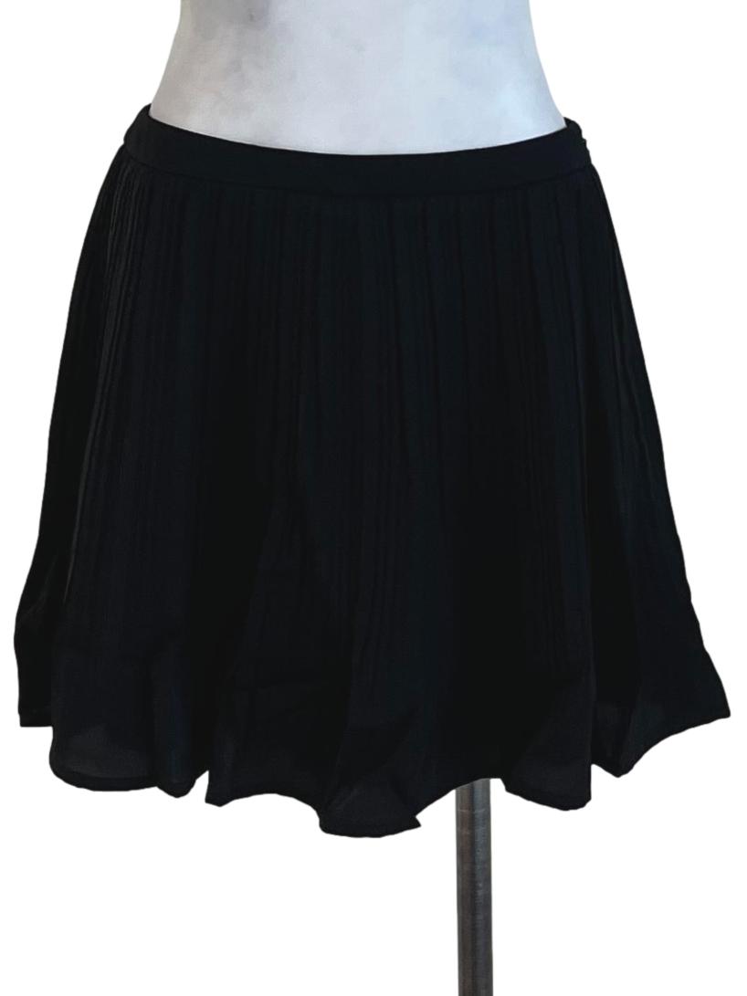 Black Pleated A-Line Skorts