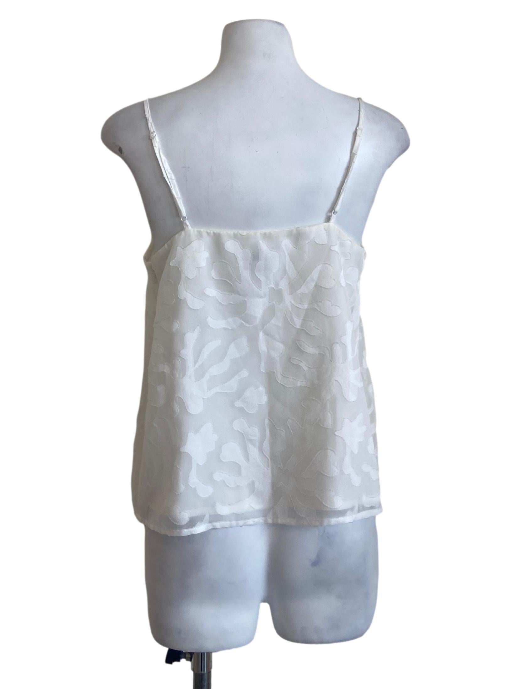 White Floral Spaghetti Strap Top