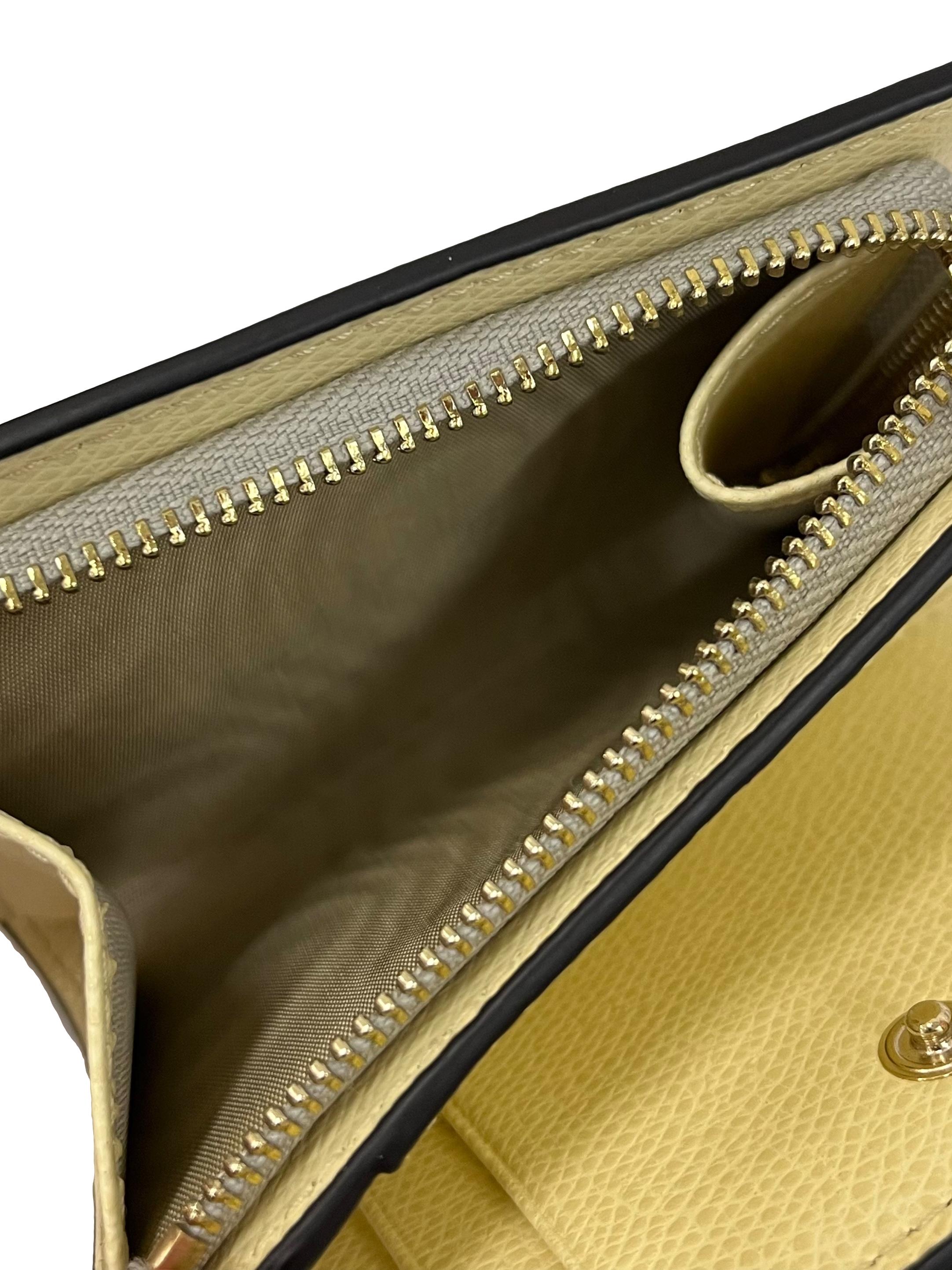 Grey Camelia Compact Leather Wallet