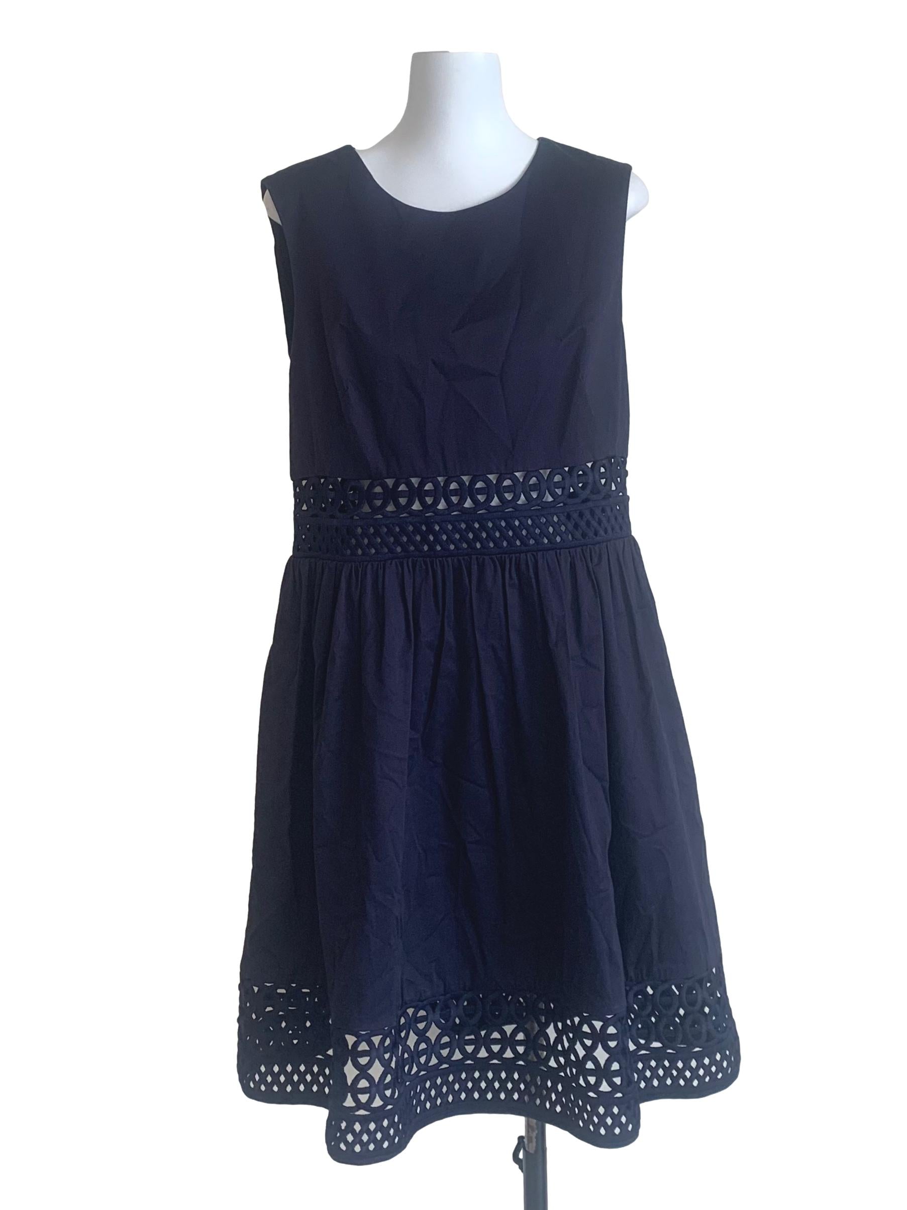 Berry Blue Embroidery Pattern Dress