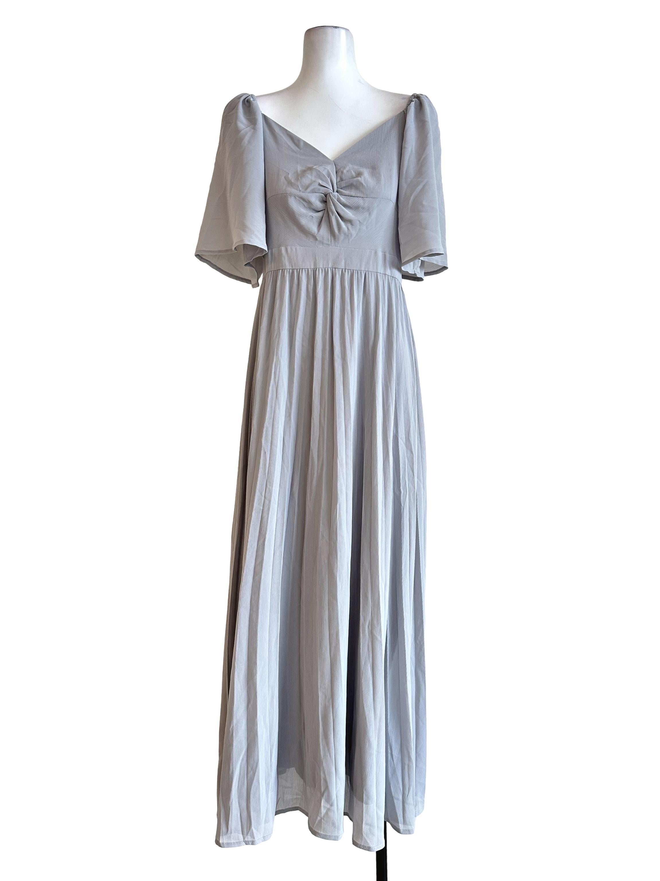 Coin Grey Textured Maxi Dress