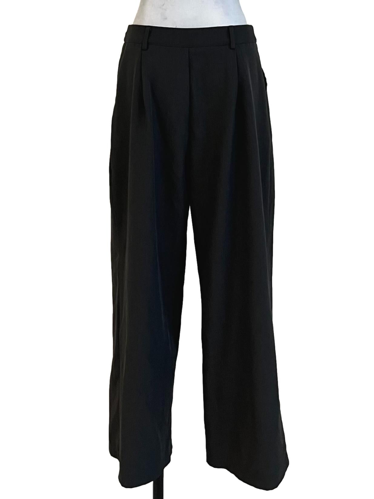 Wood Brown High-Waisted Formal Pants