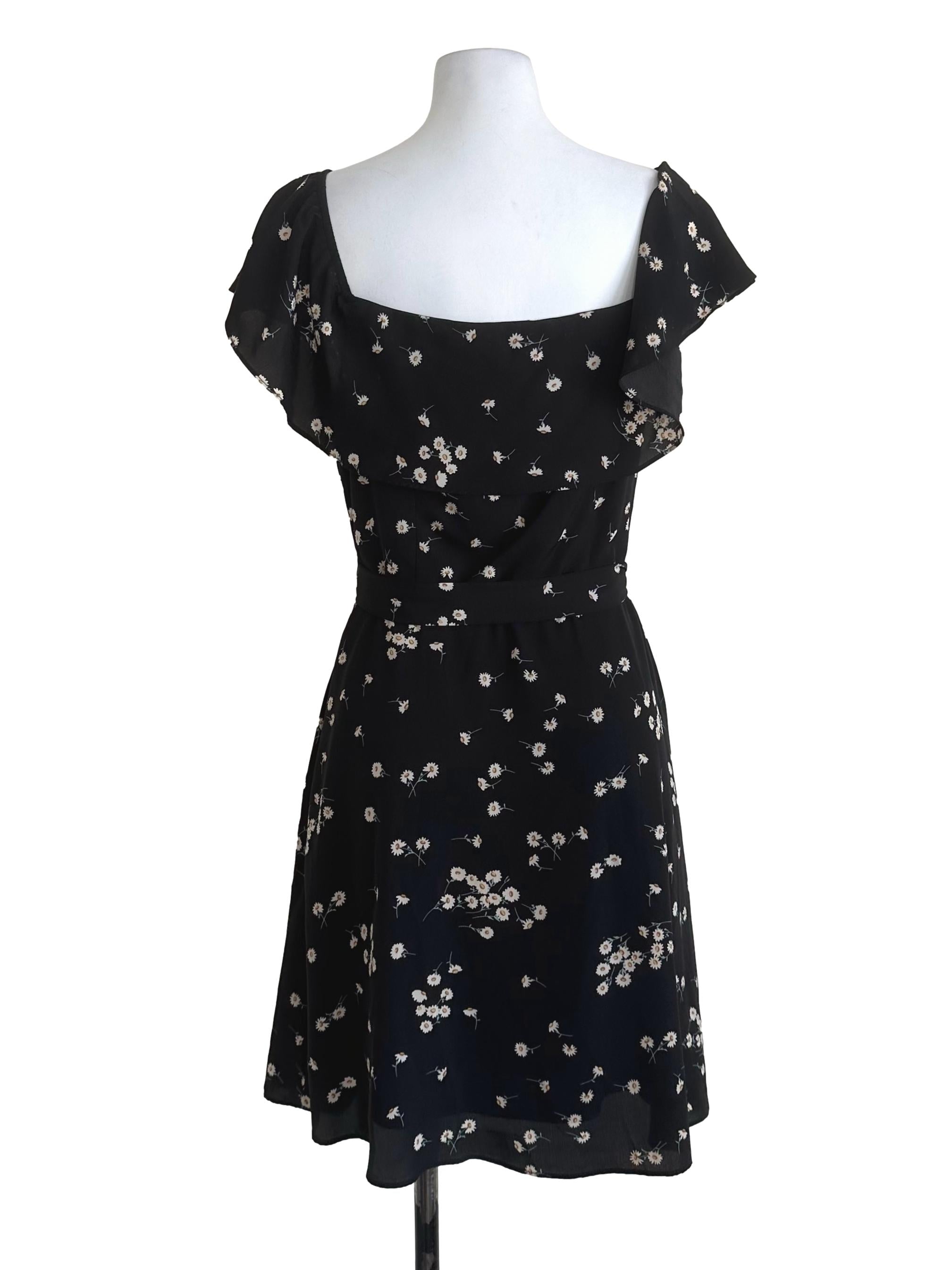 Black Floral Pattern Dress