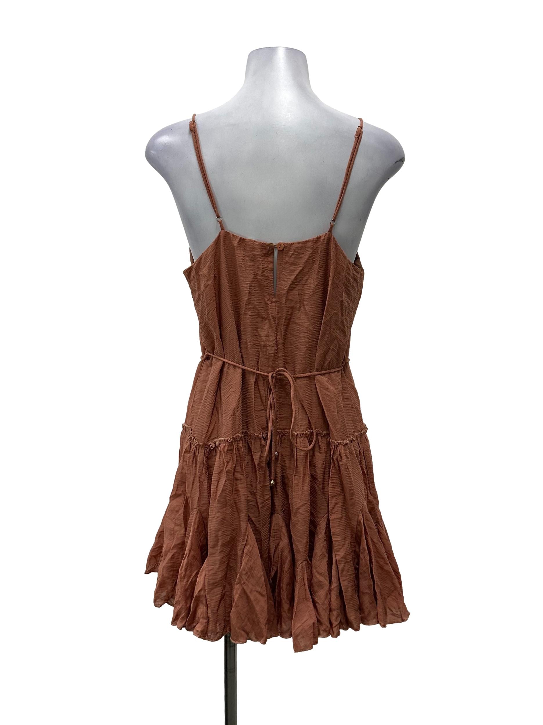 Burnt Orange Dropwaist Dress