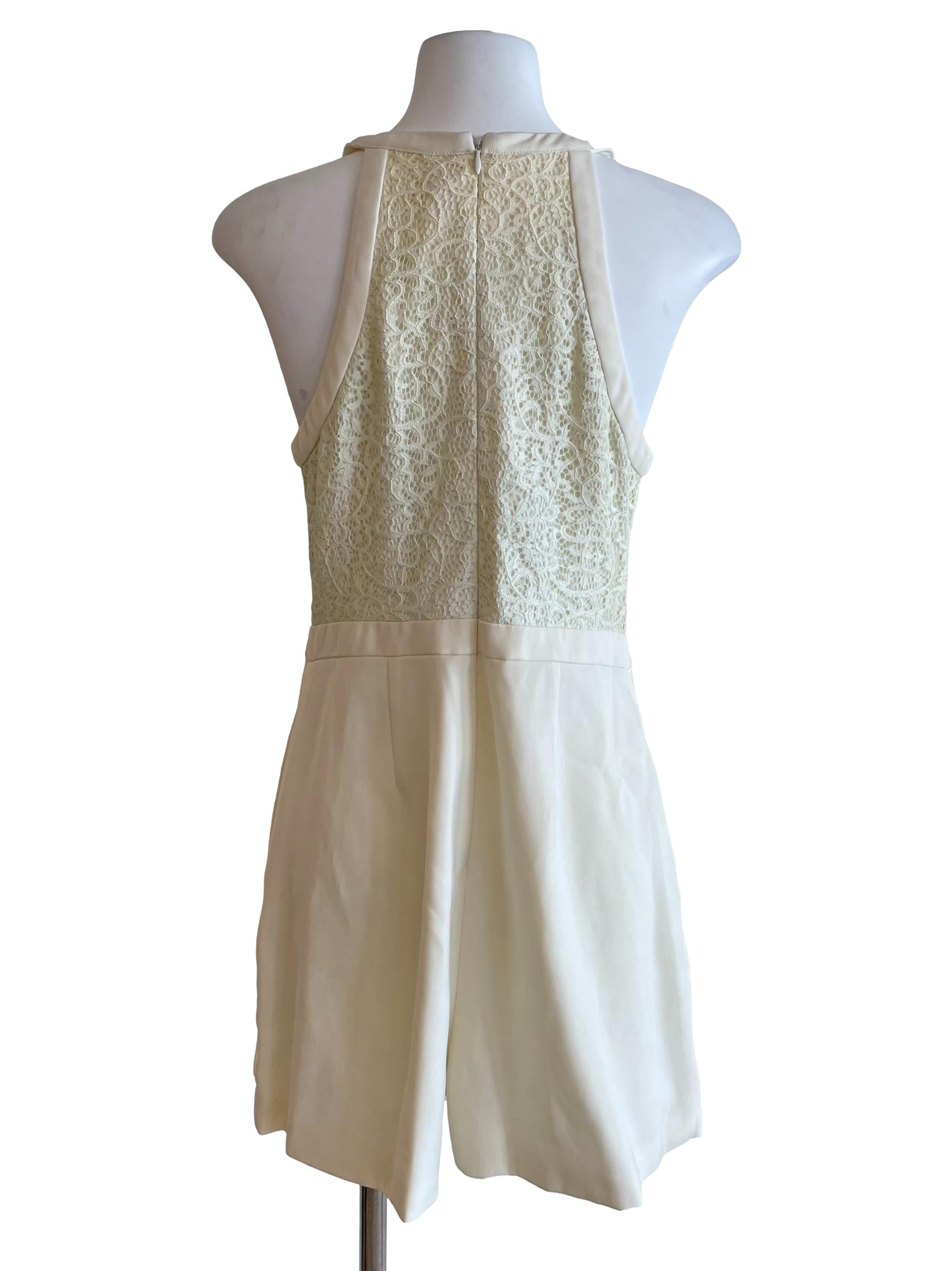 Cream Halter Neck  Romper