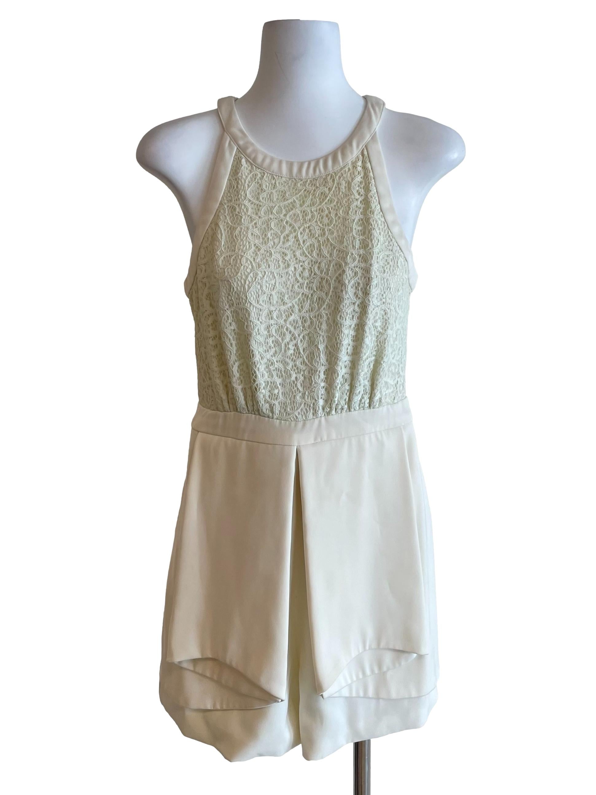 Cream Halter Neck  Romper
