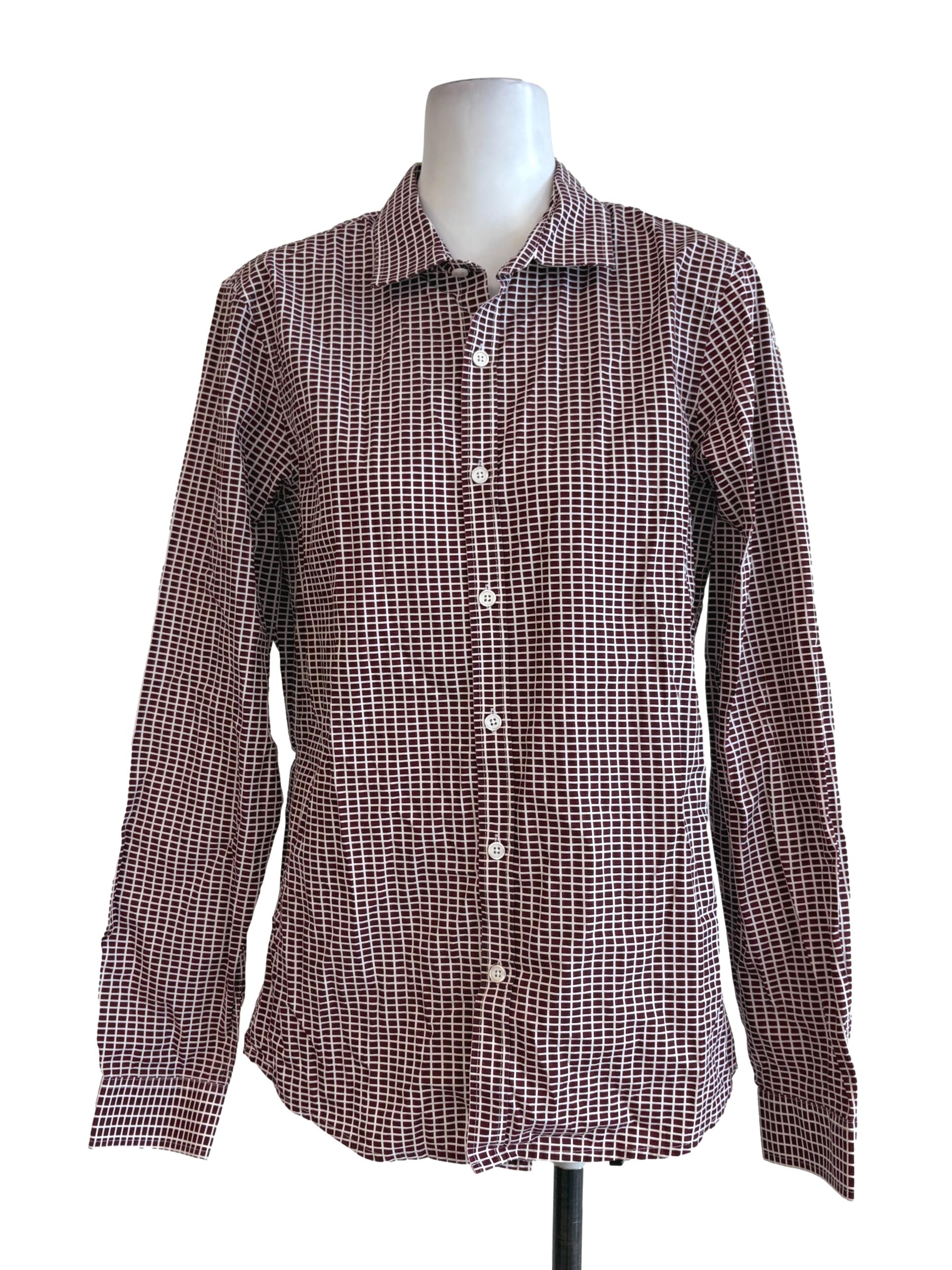 Blood Red Square Button Up Shirt