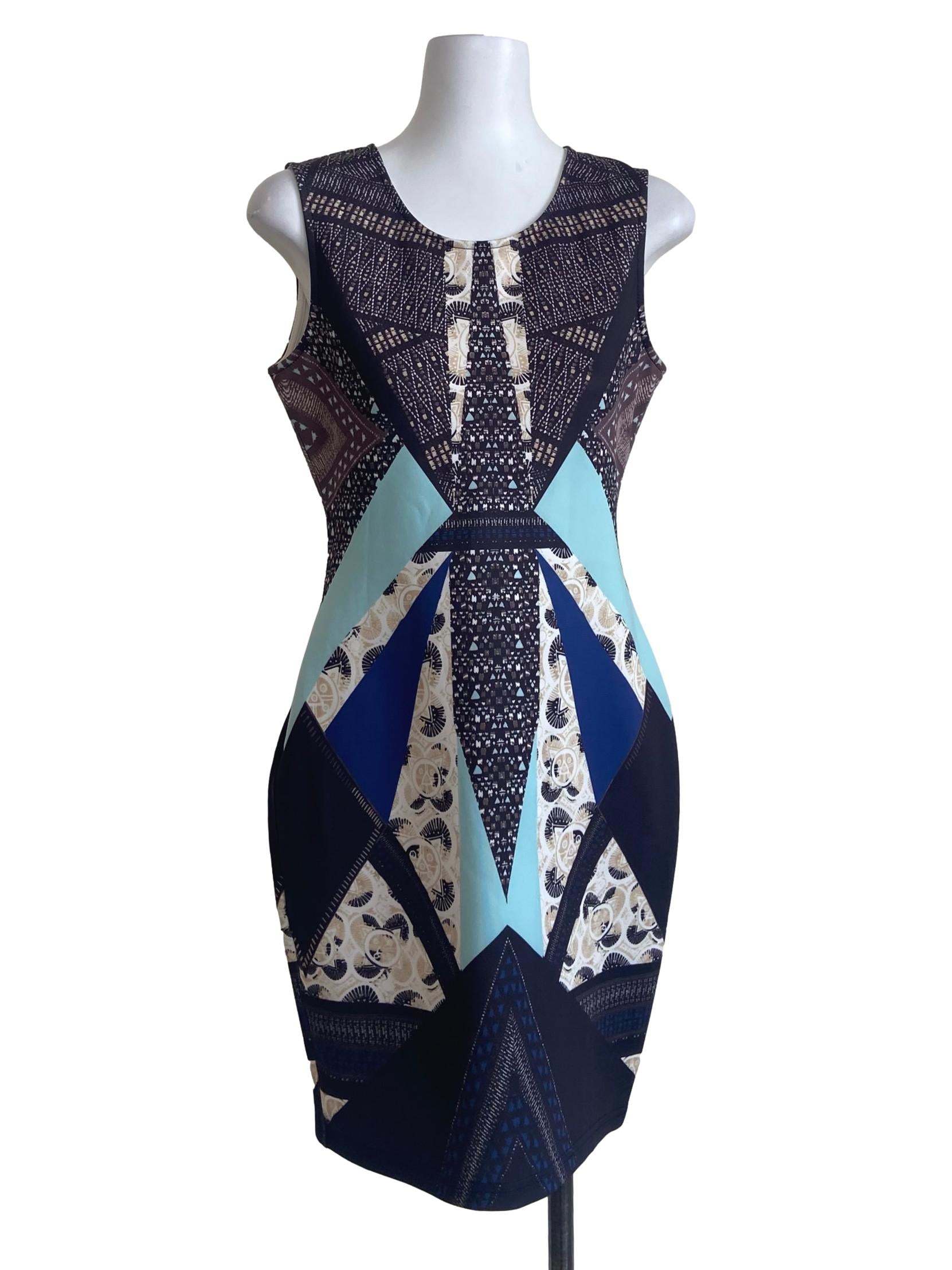 Black & Blue A-Line Dress