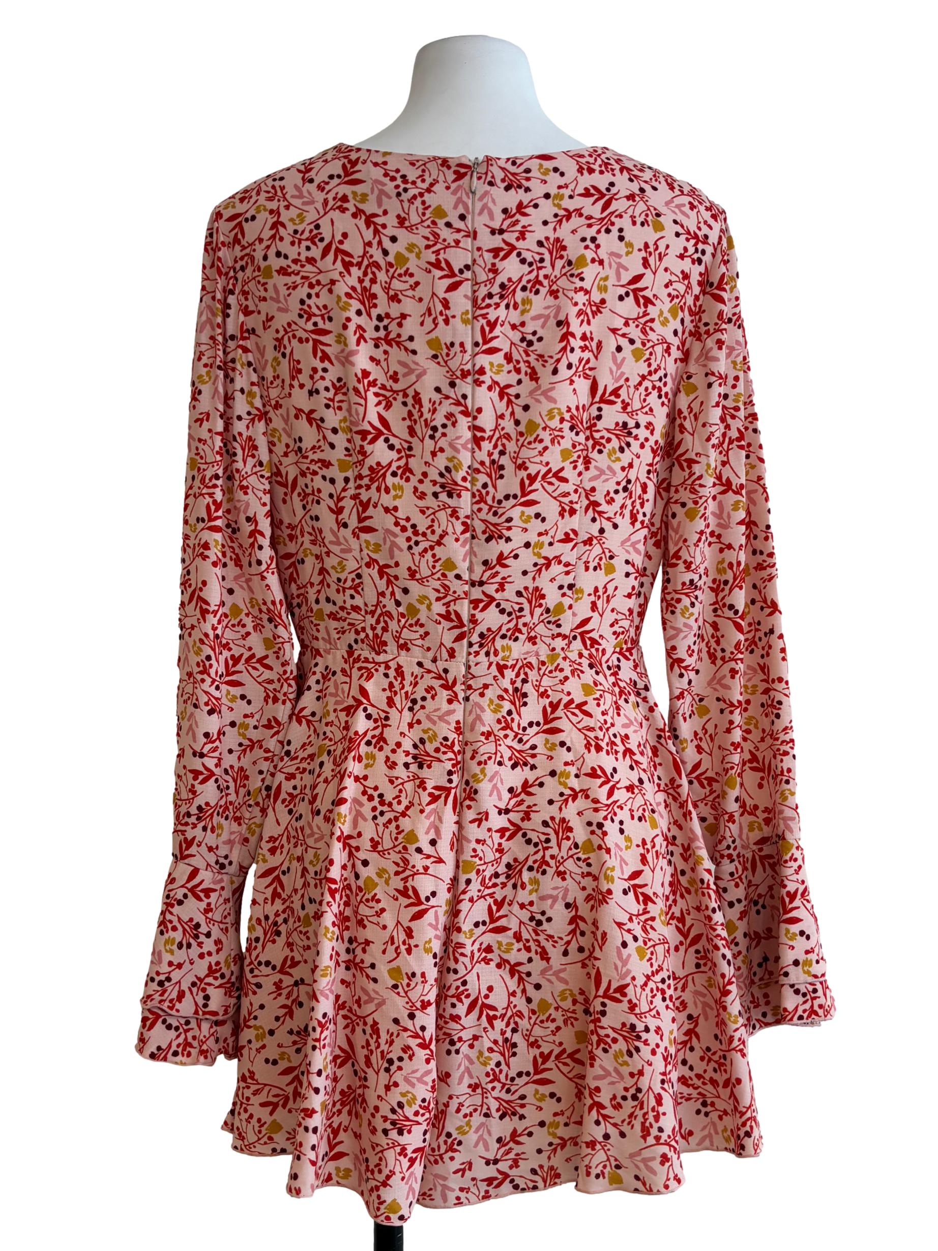 Baby Pink Candy Red Ruffle Romper