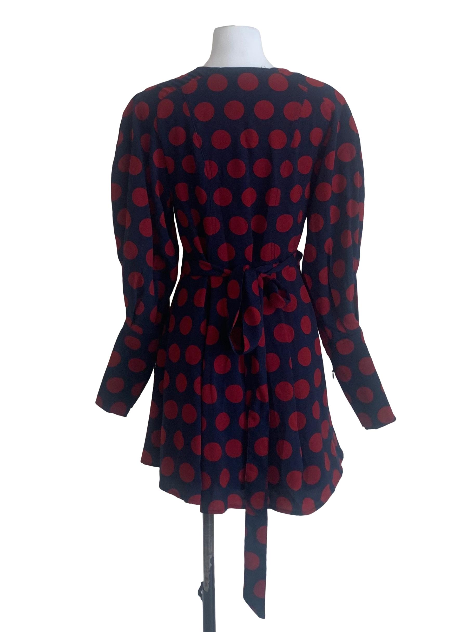Berry Blue Polkadot Dress
