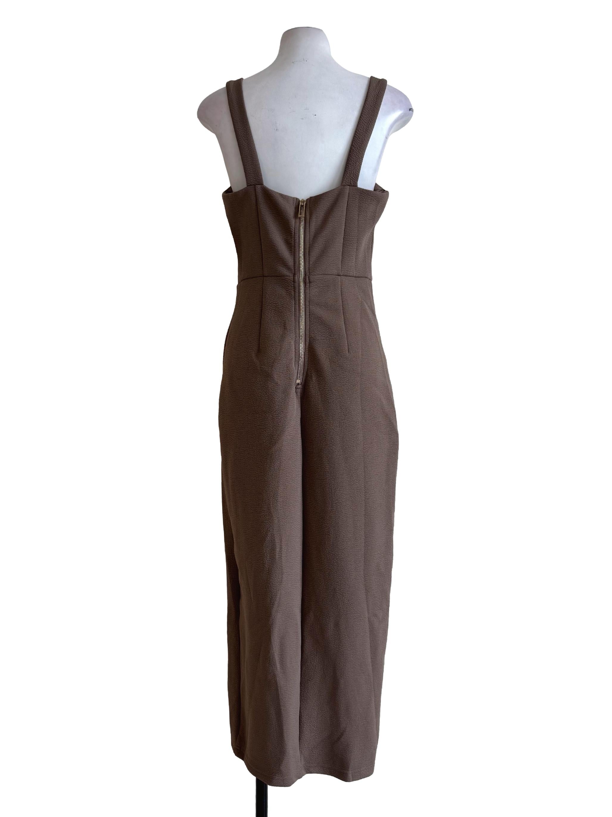 Bubble Brown Empire Dress