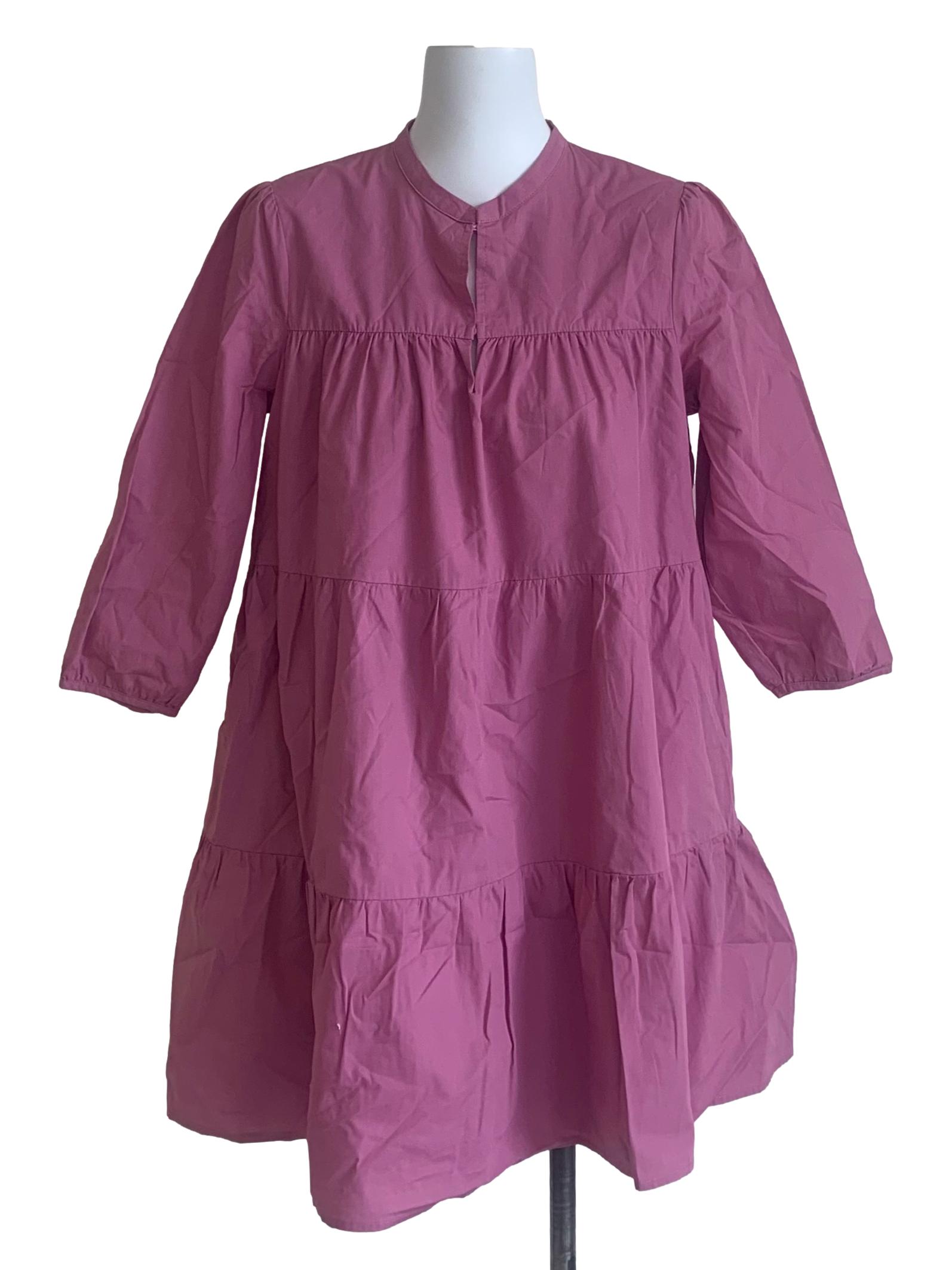 Magenta Purple Tiered Dress