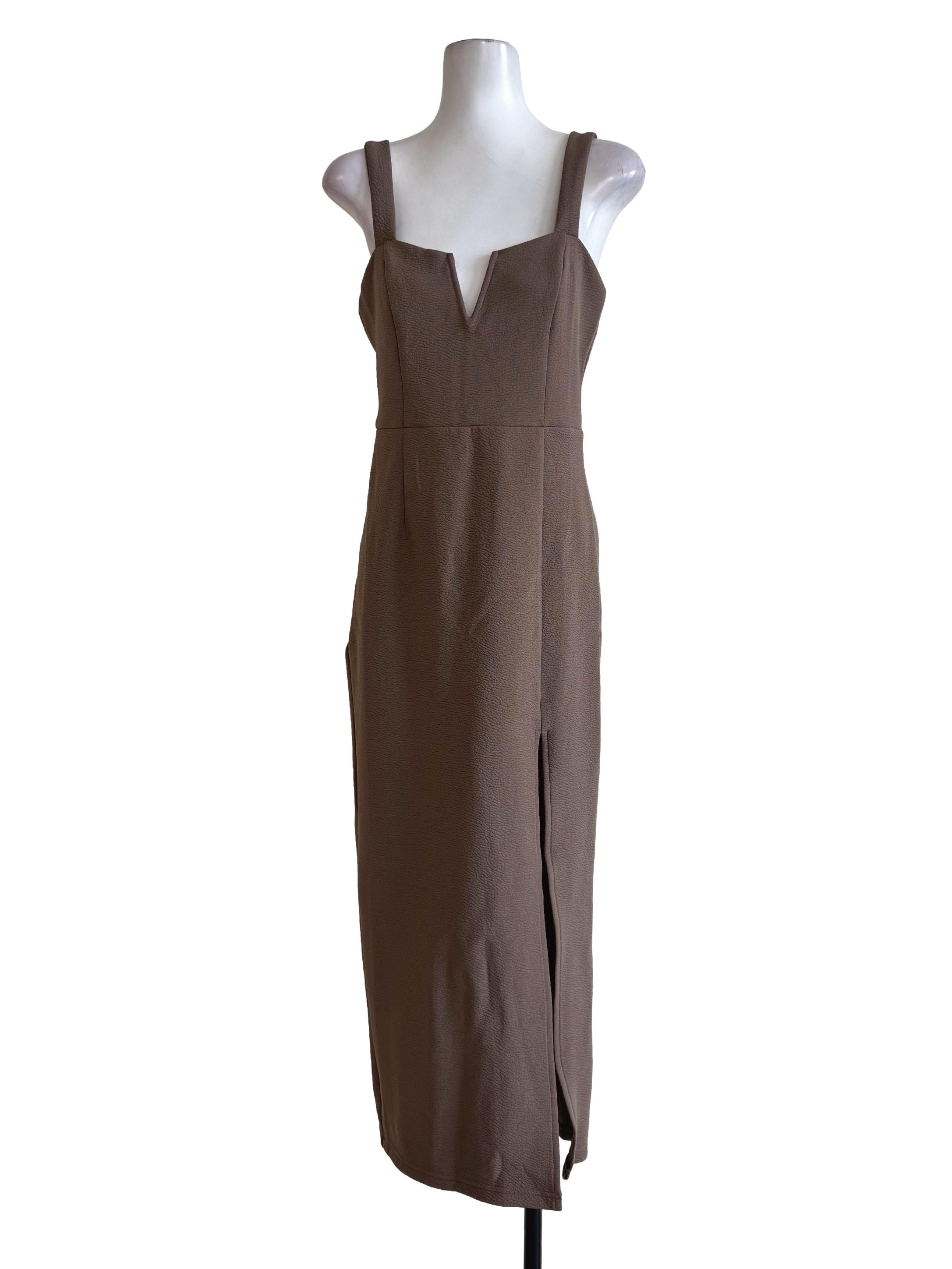Bubble Brown Empire Dress