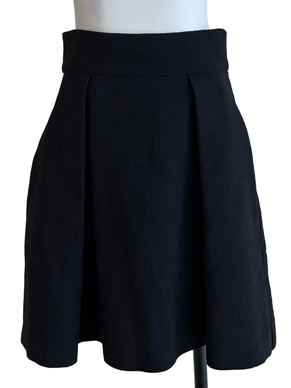 Onyx Black Mini Flare Skirt
