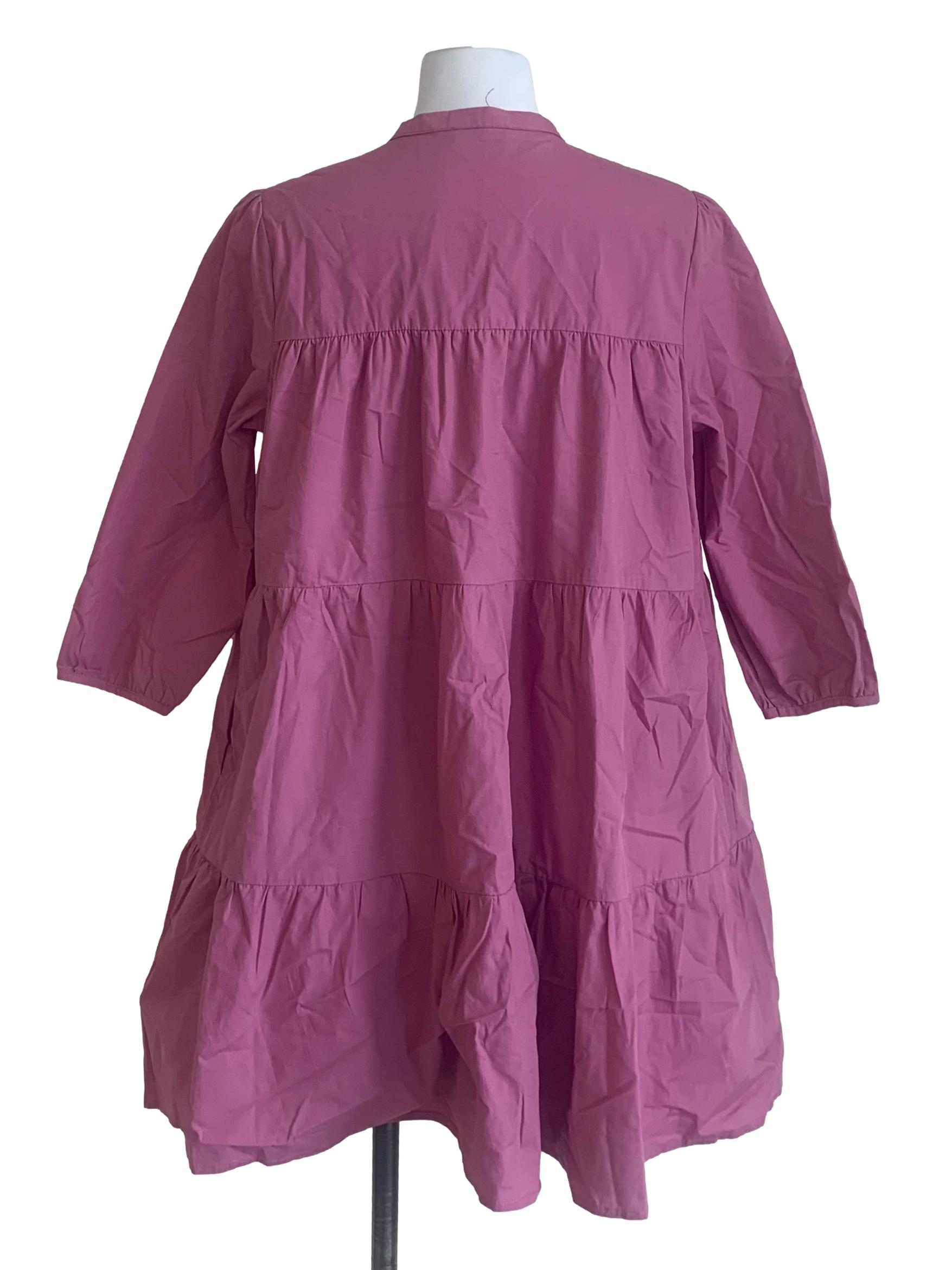 Magenta Purple Tiered Dress