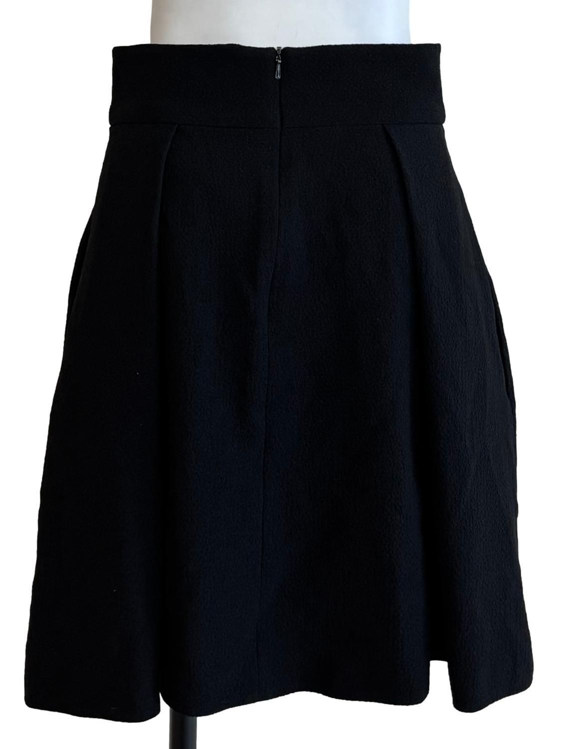 Onyx Black Mini Flare Skirt