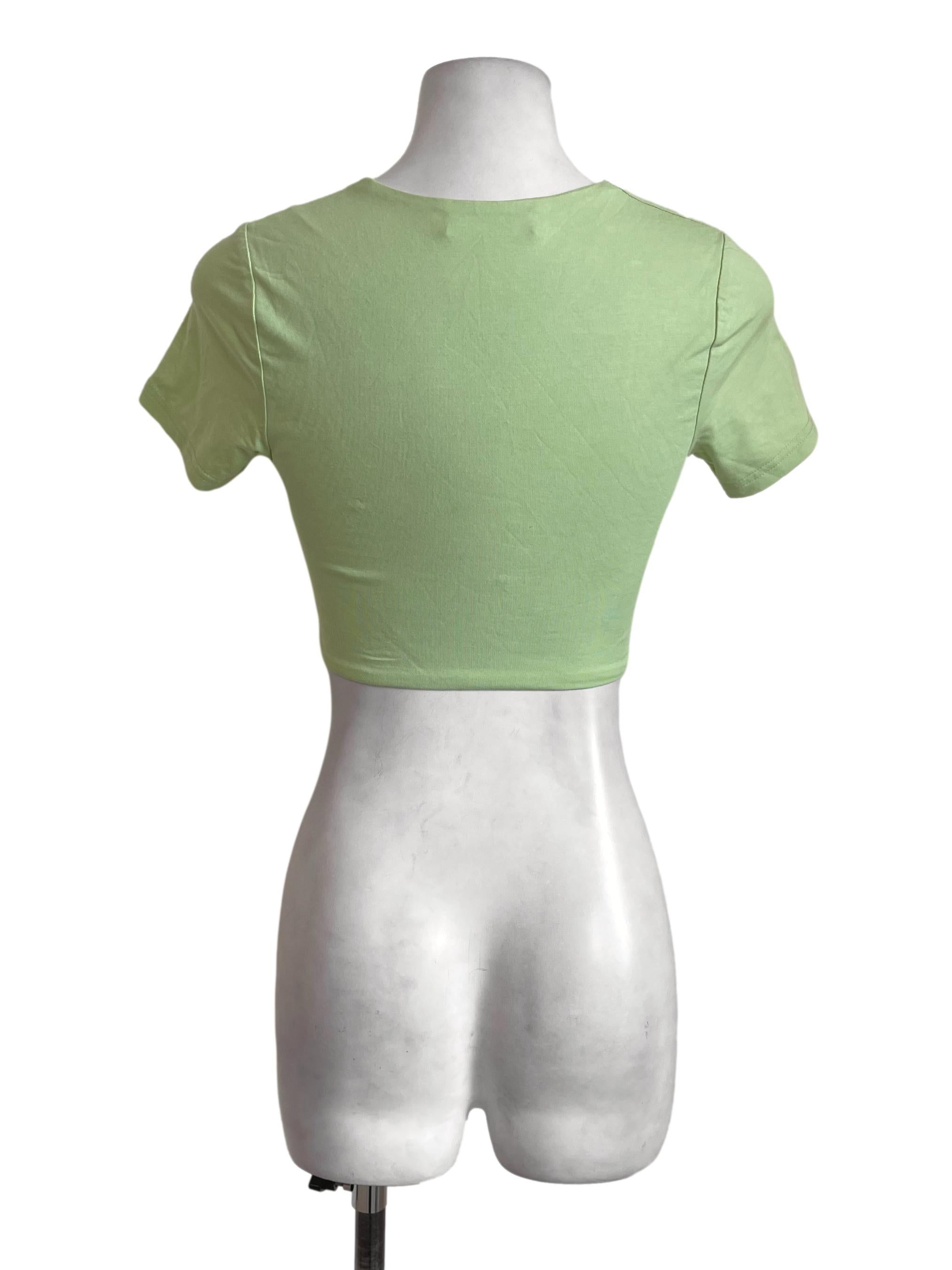 Pastel Green Square Fit Top