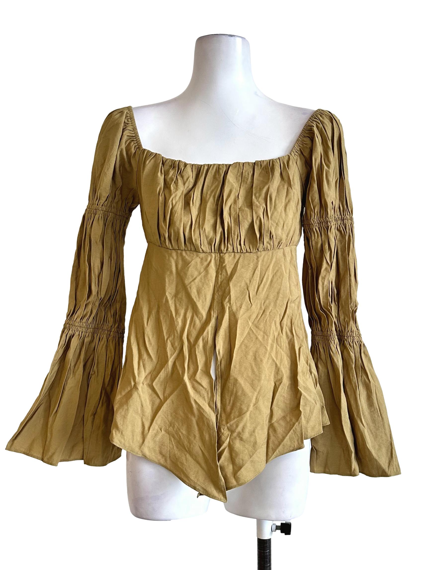 Corn Yellow Long Sleeves Top
