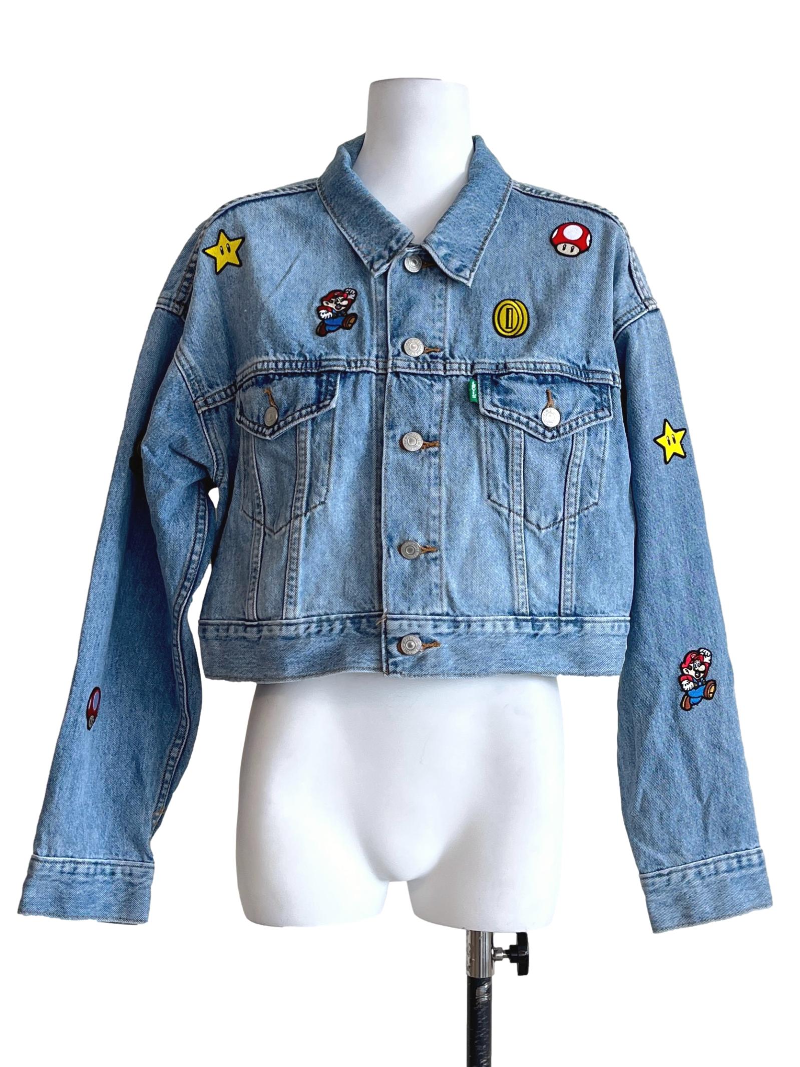 Stone Wash Blue Long Sleeve Cropped Jacket