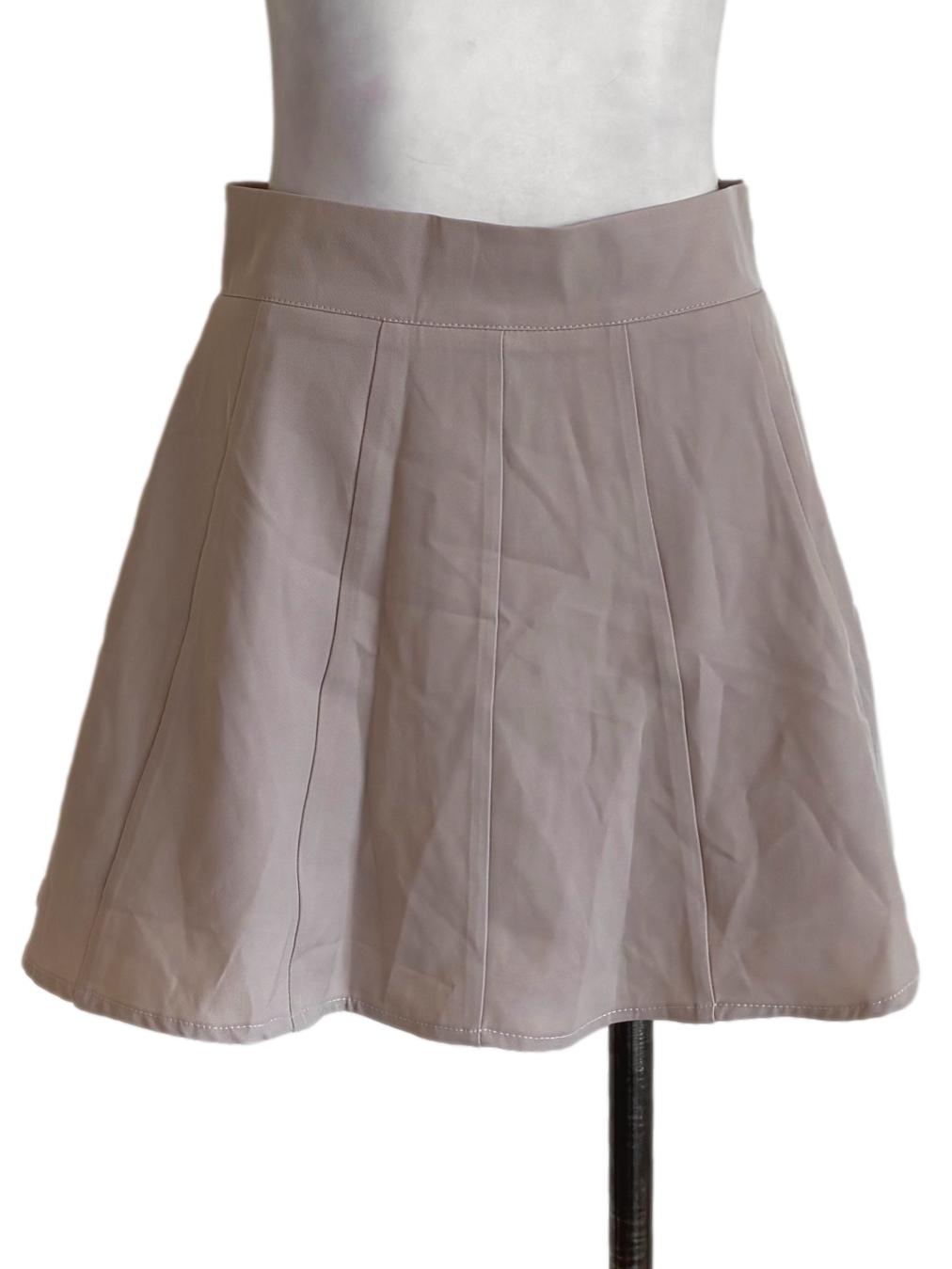 Latte Beige Pleated Skorts