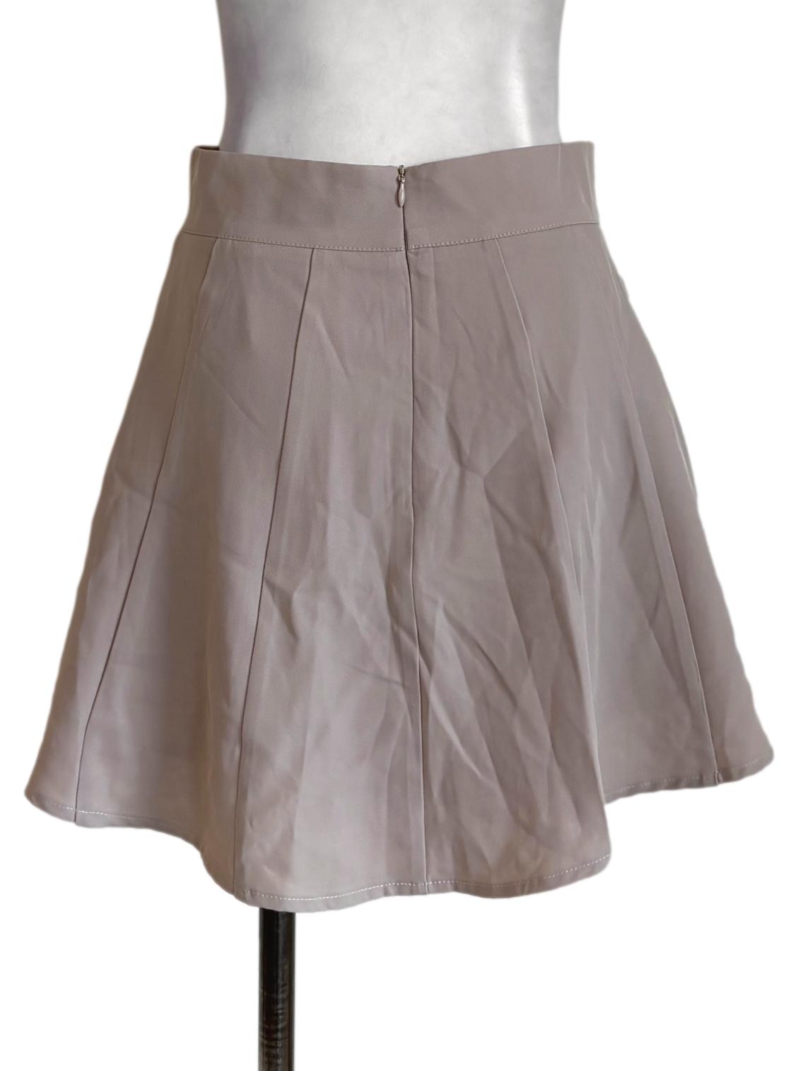 Latte Beige Pleated Skorts