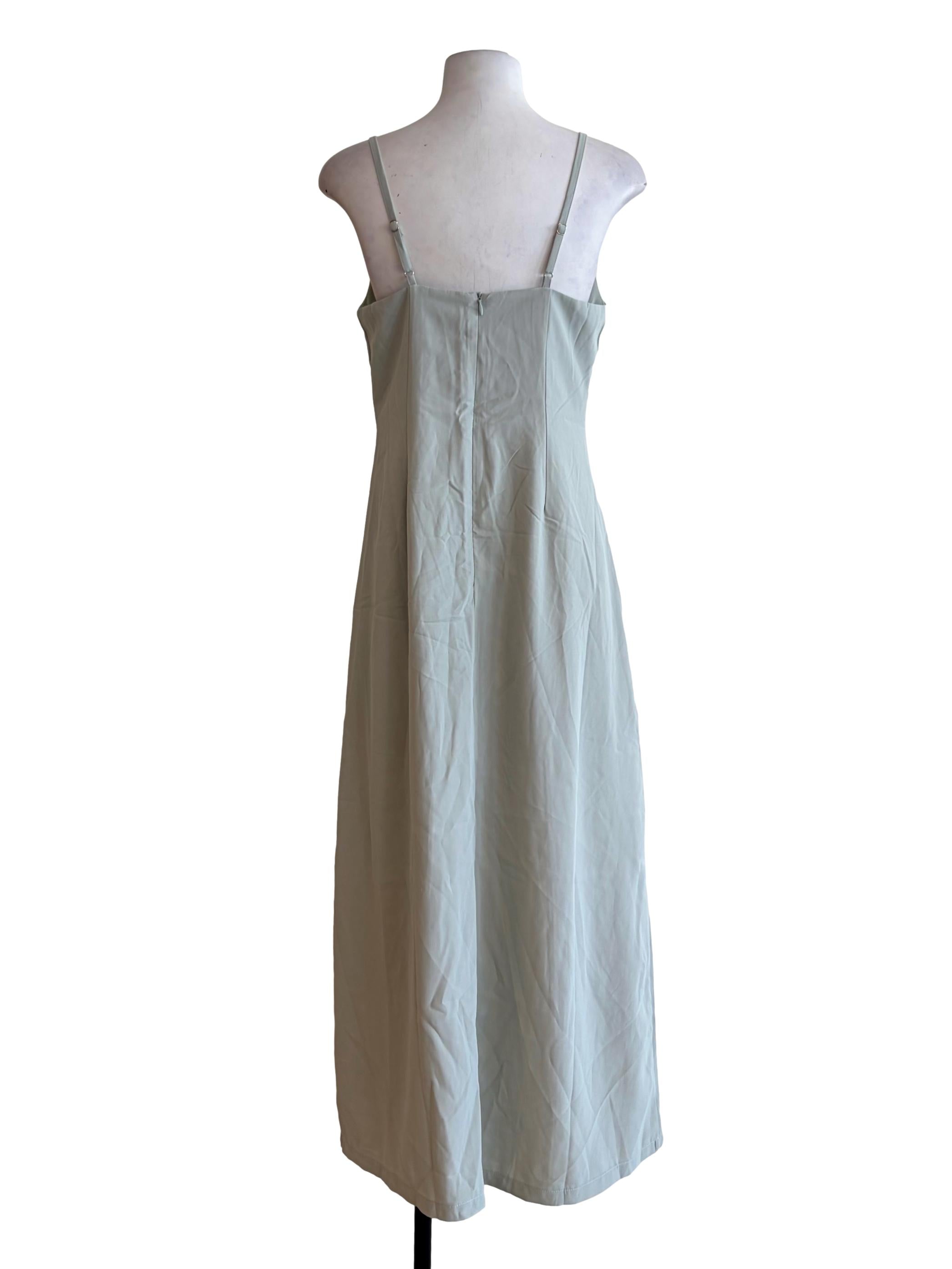 Mint Green Button Down Slip Dress