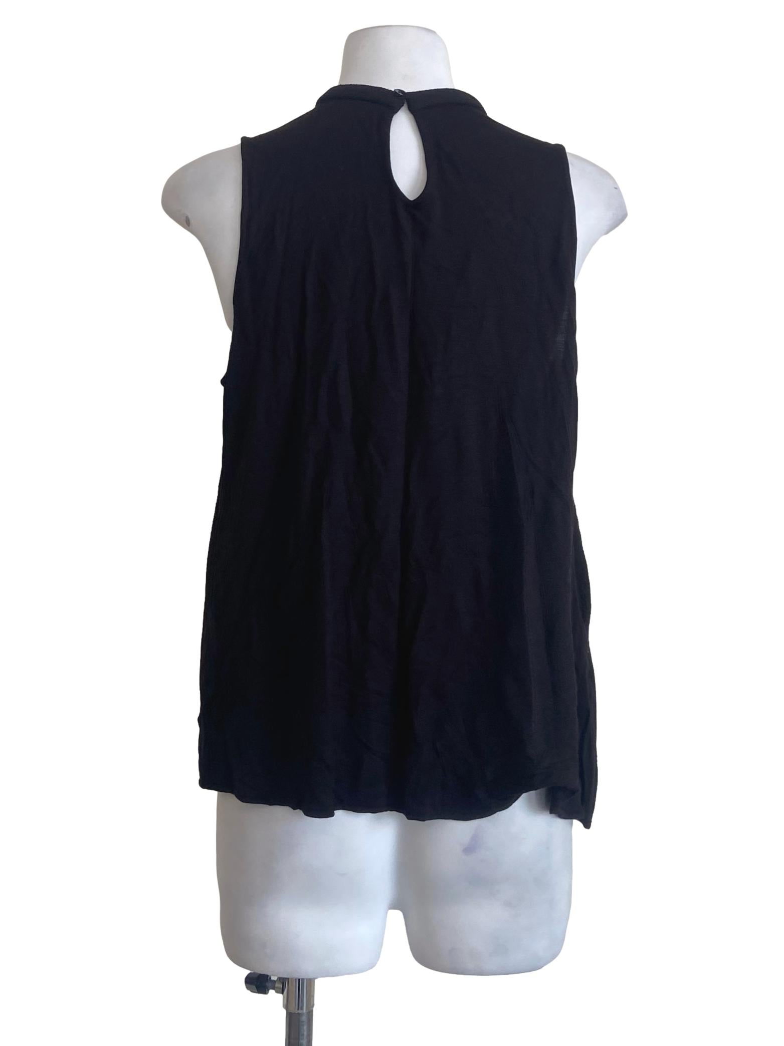 Black Sleeveless Halter Neck Top