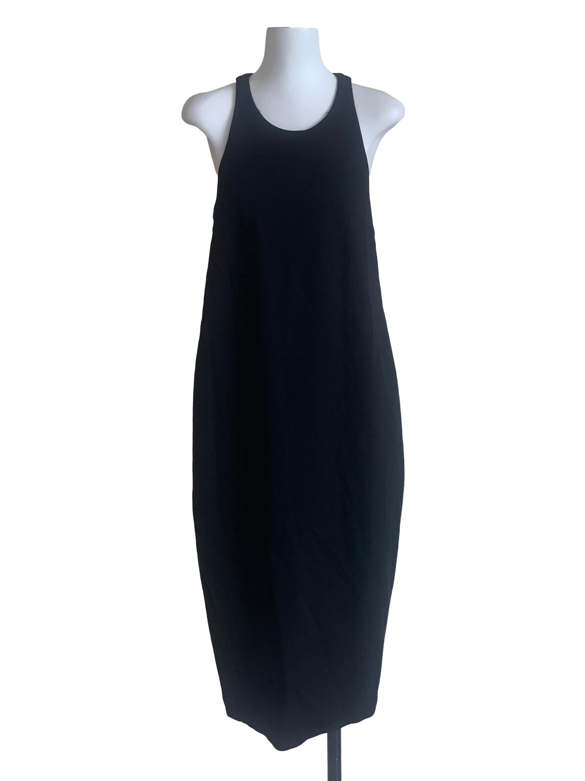 Black Cotton Cocoon Midi Dress OSN