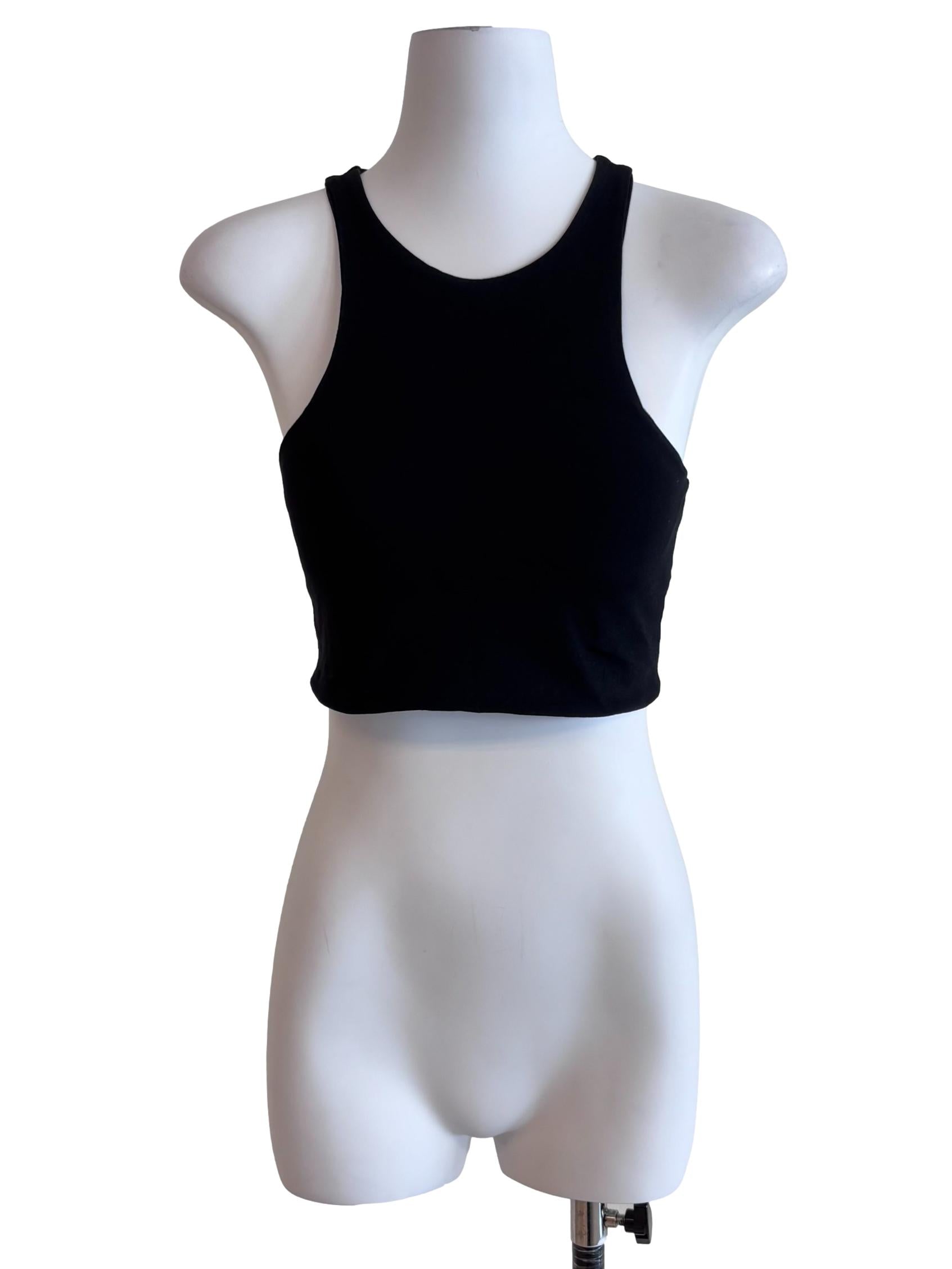 Crow Black Crop Tank Top