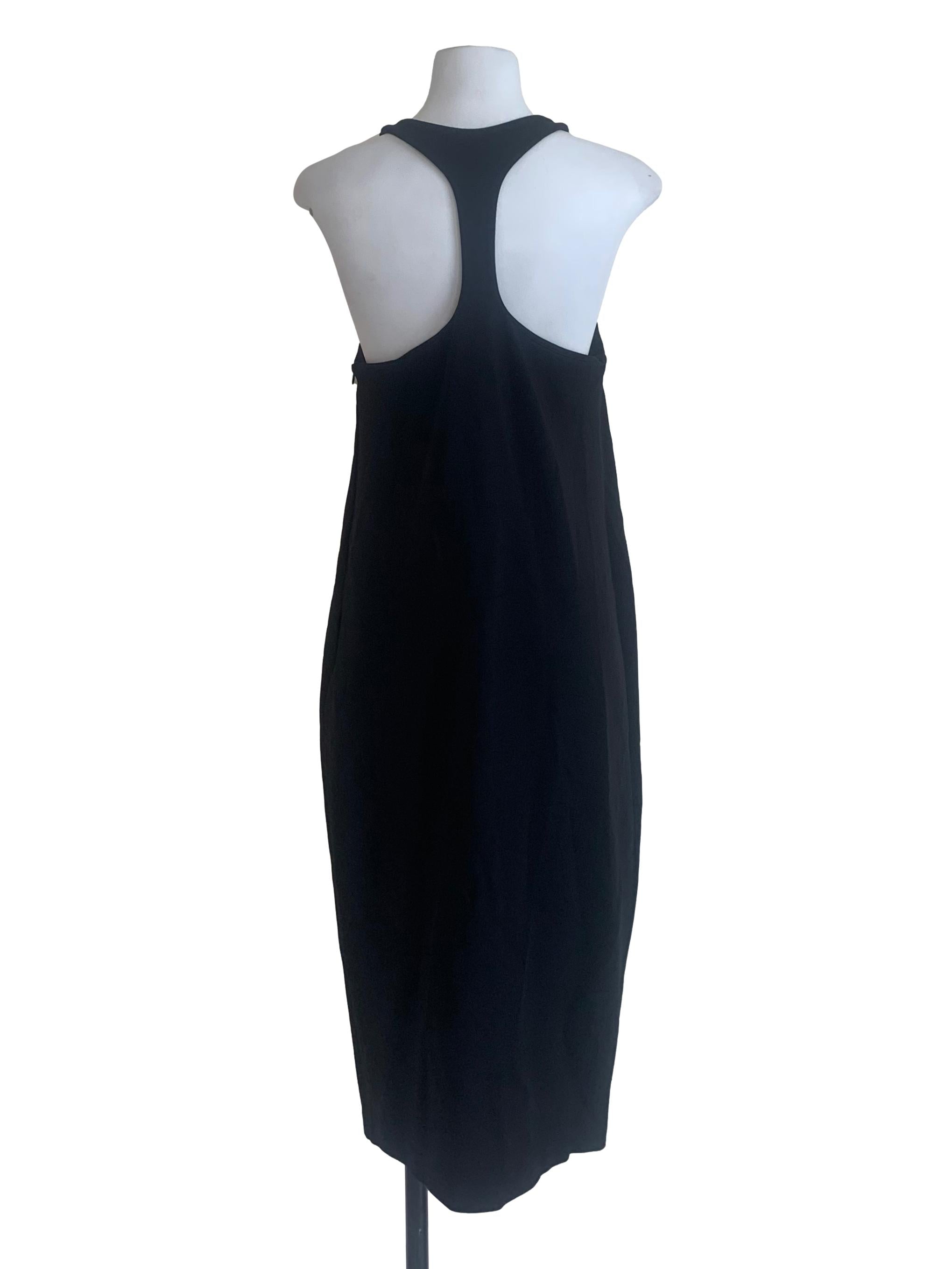 Black Cotton Cocoon Midi Dress OSN
