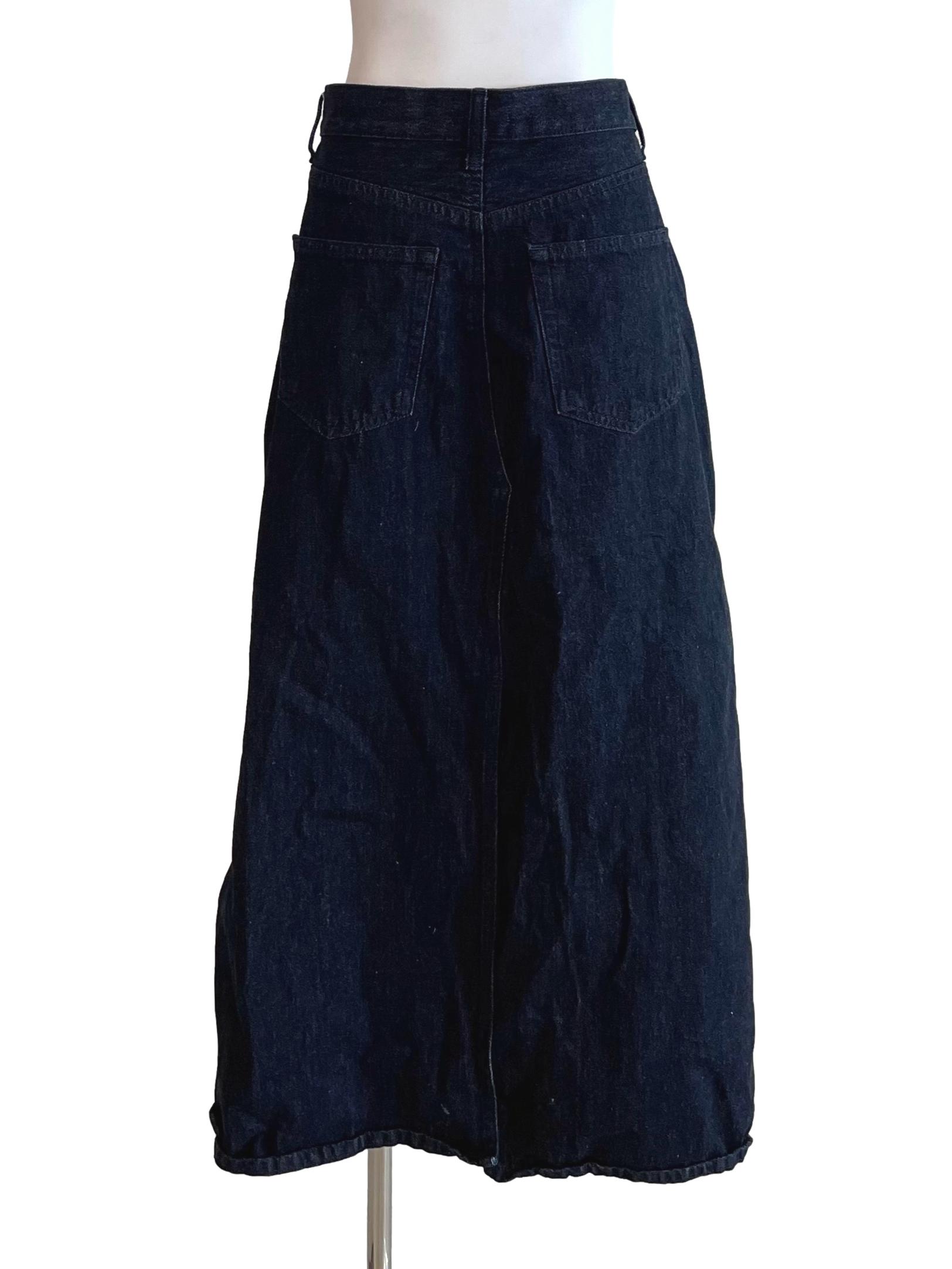 Deep Blue A-Line Denim Skirt