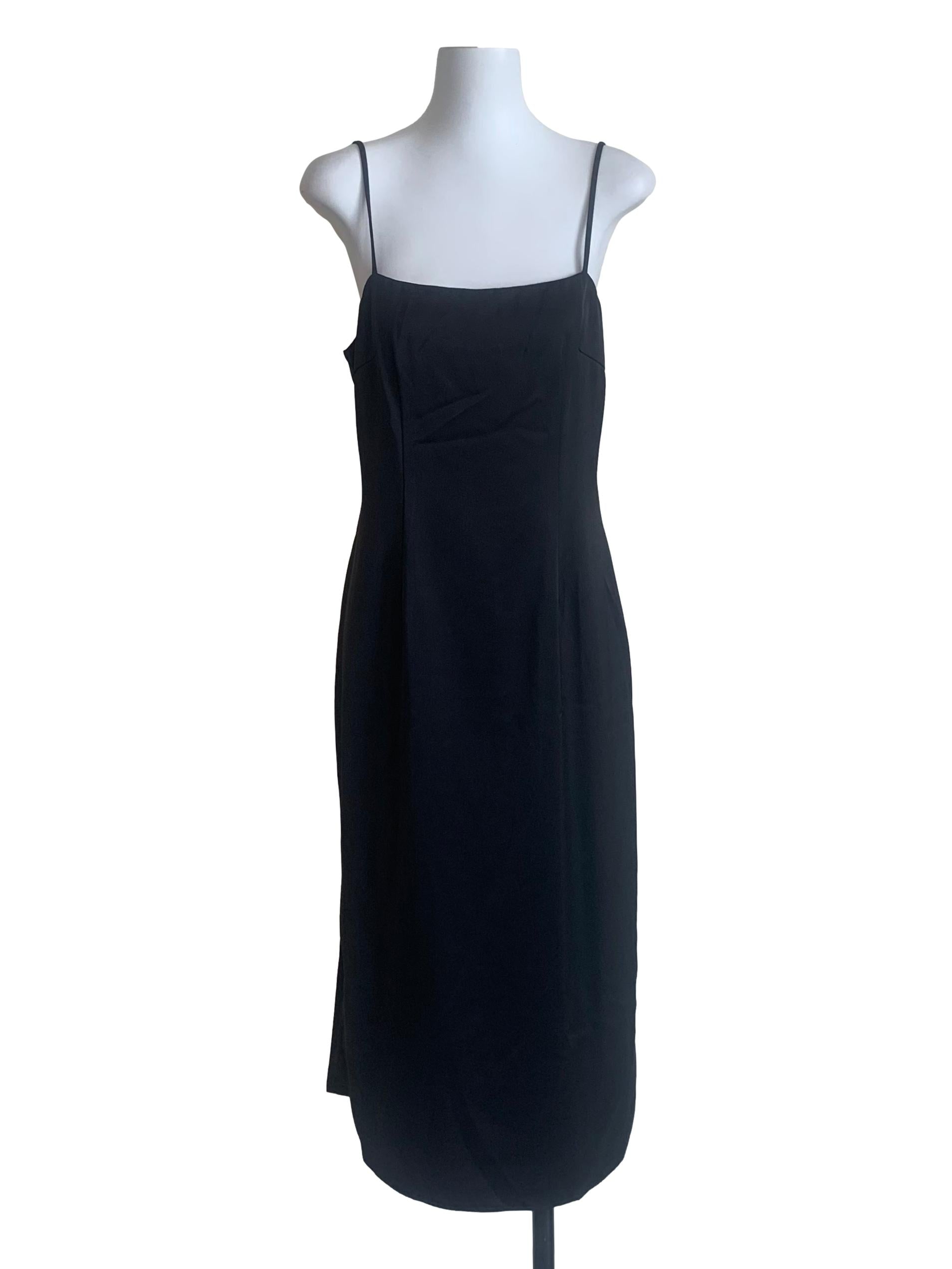 Black Organic Jersey Slip Dress OSN