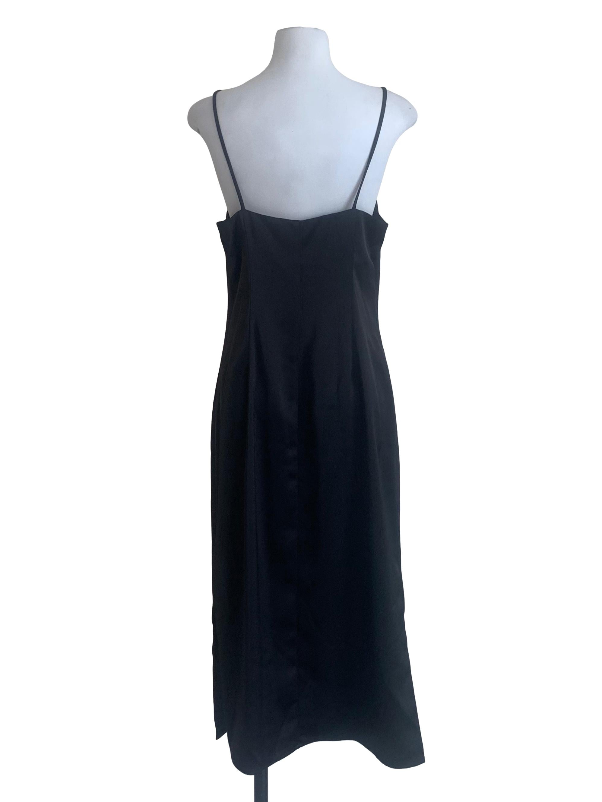 Black Organic Jersey Slip Dress OSN