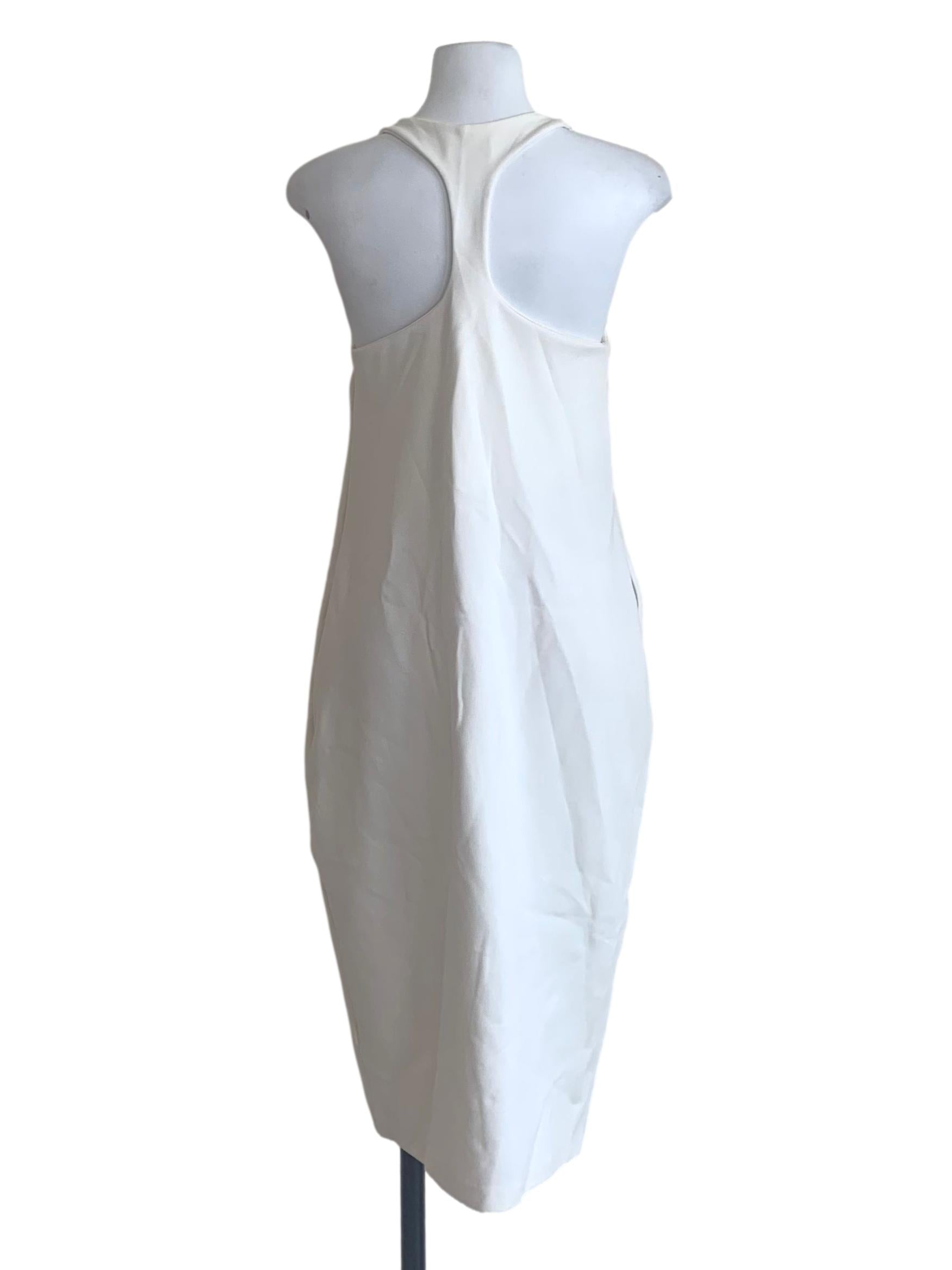 White Cotton Cocoon Midi Dress OSN