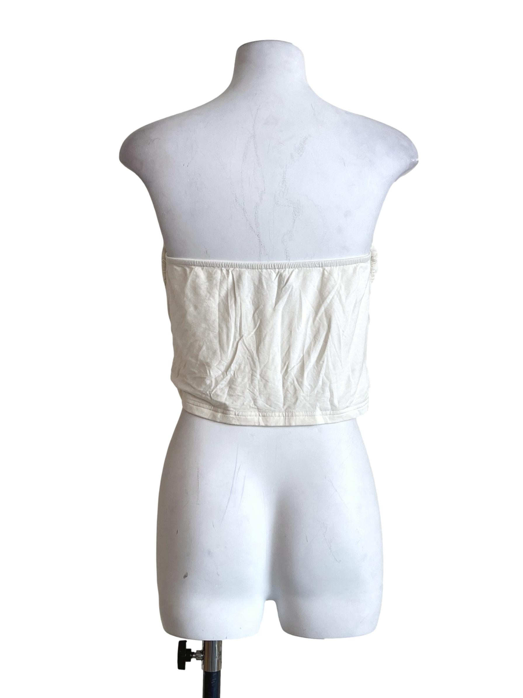 Cream White Strapless Tank Top