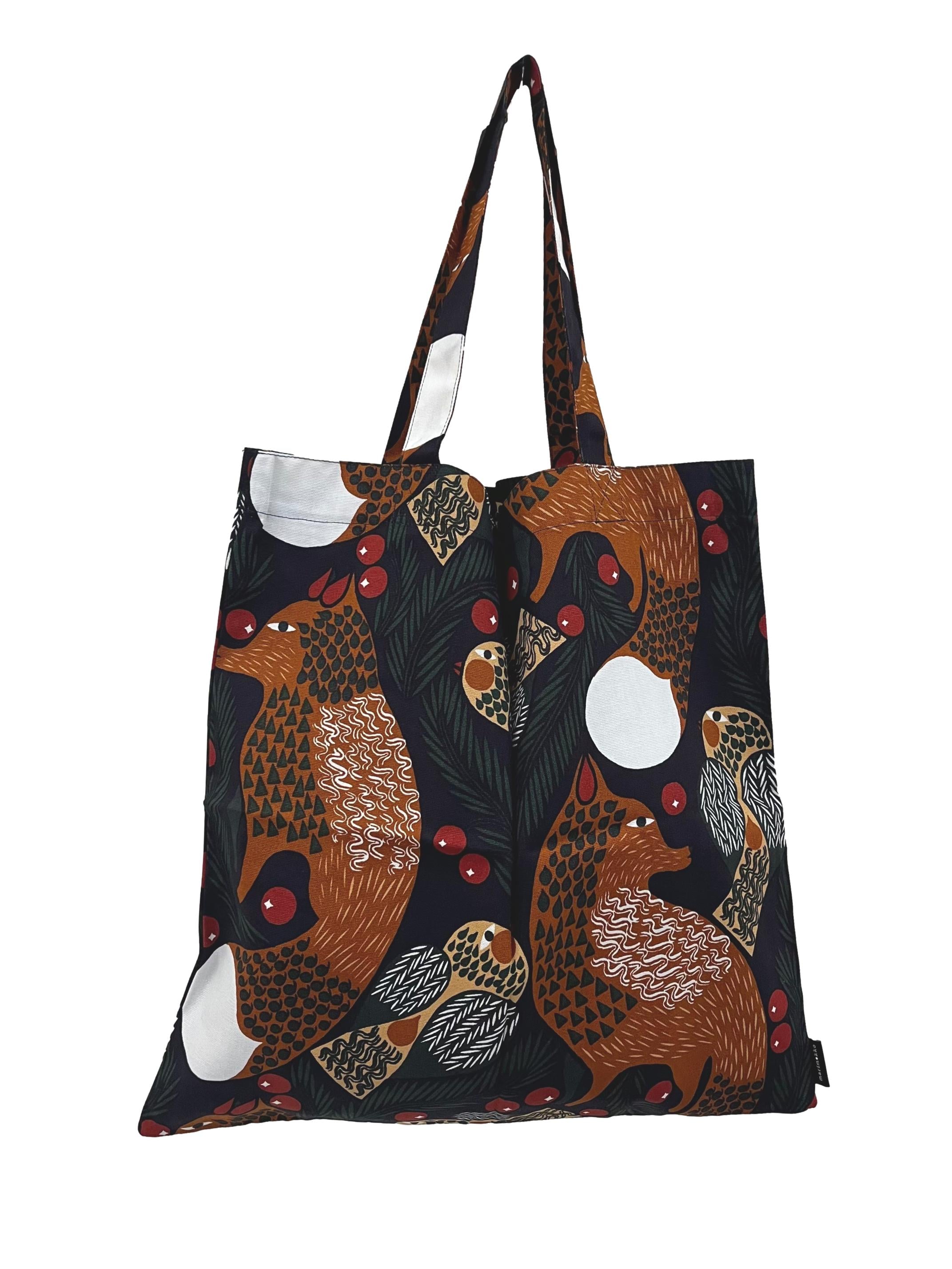 Navy Blue Pieni Ketunmarja Kassi Bag